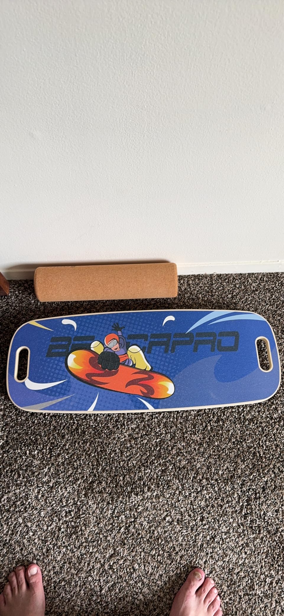 Balance Board Trainer, Wooden Balance Board with Adjustable Stoppers -3 Different Distance Options-Balance Exercise Equipment for Fitness Work customer photo 1