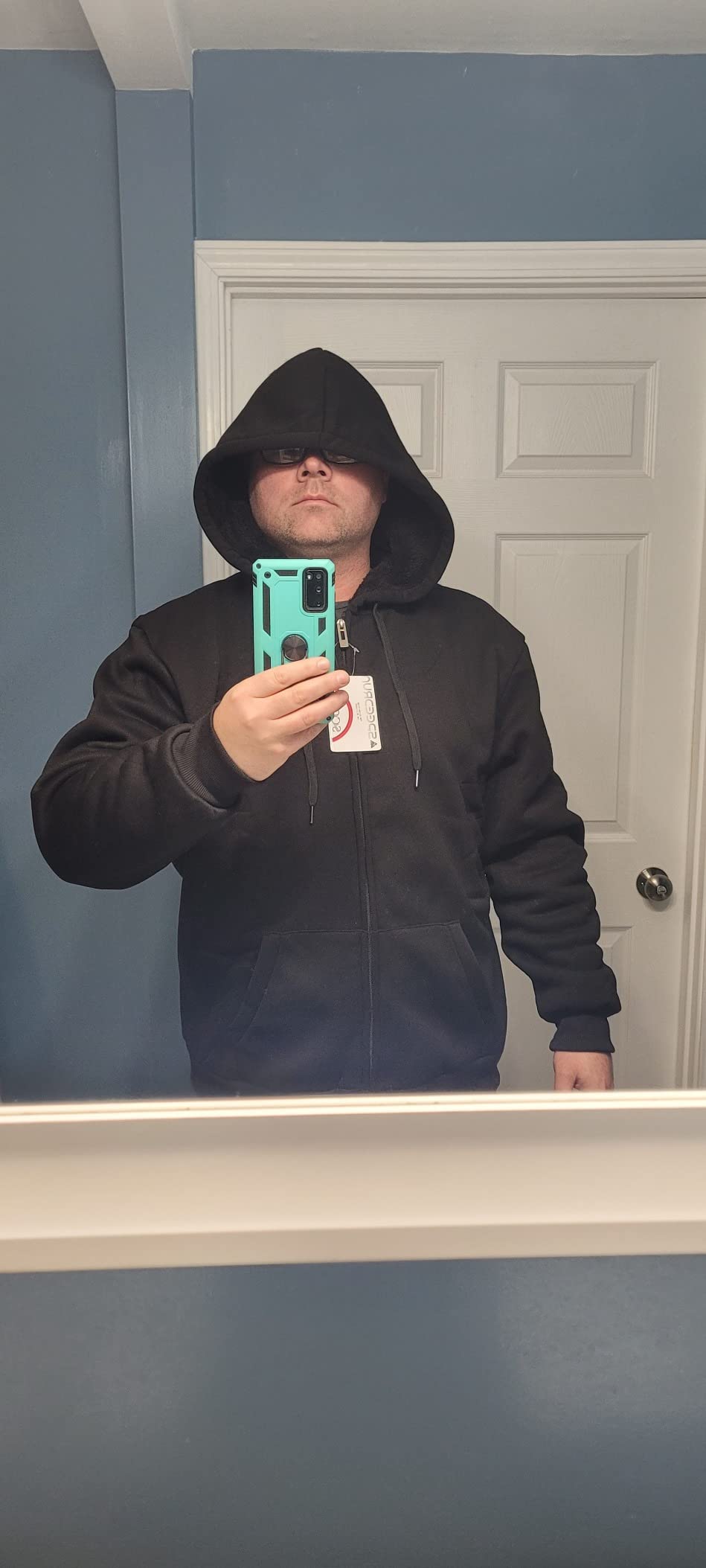 Hoodies for Men Heavyweight Fleece Sweatshirt - Full Zip Up Thick Sherpa Lined customer photo 2
