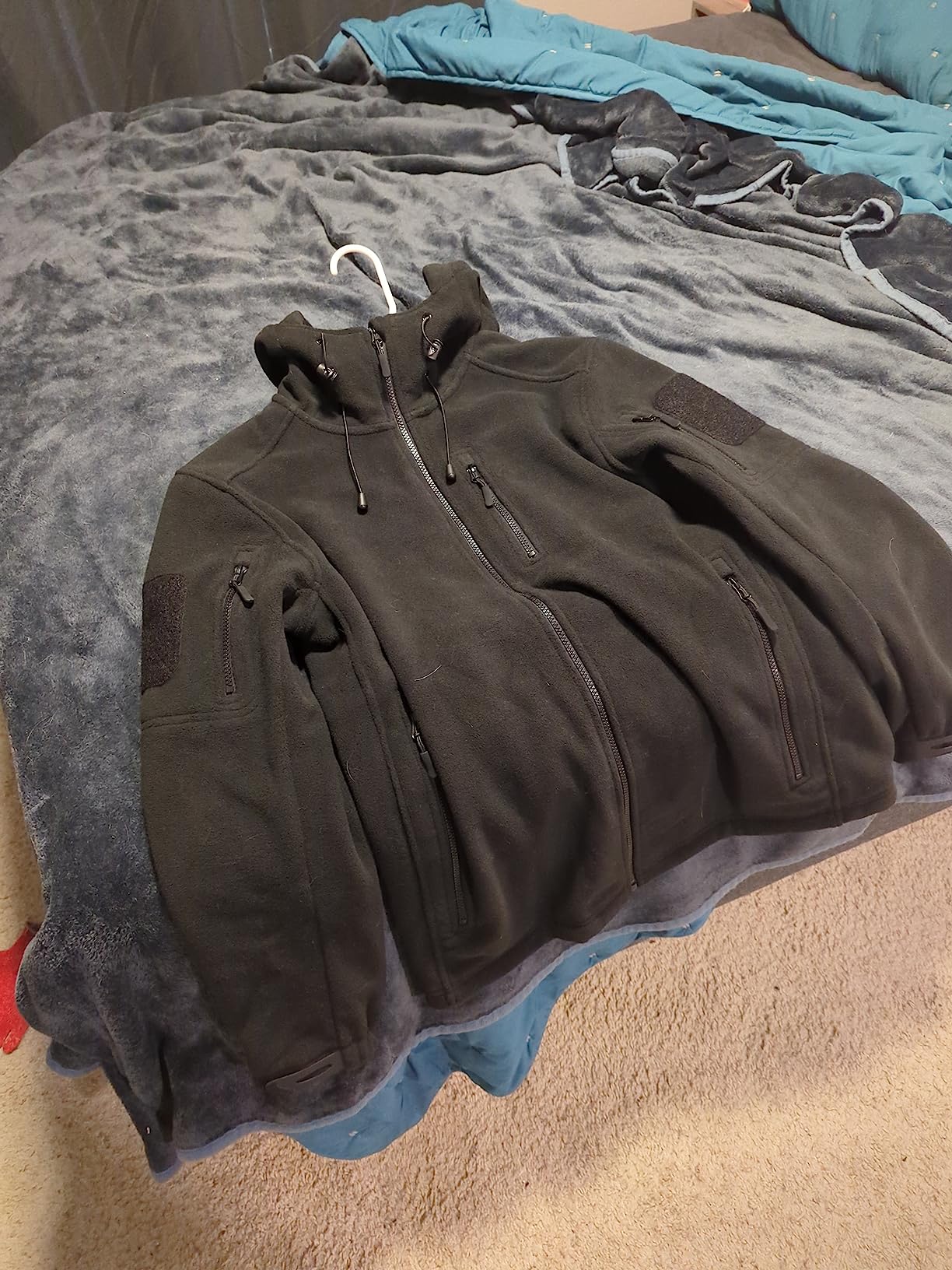 Men's Tactical Fleece Jacket Heavyweight Military Hoodie with 6 Pockets customer photo 1