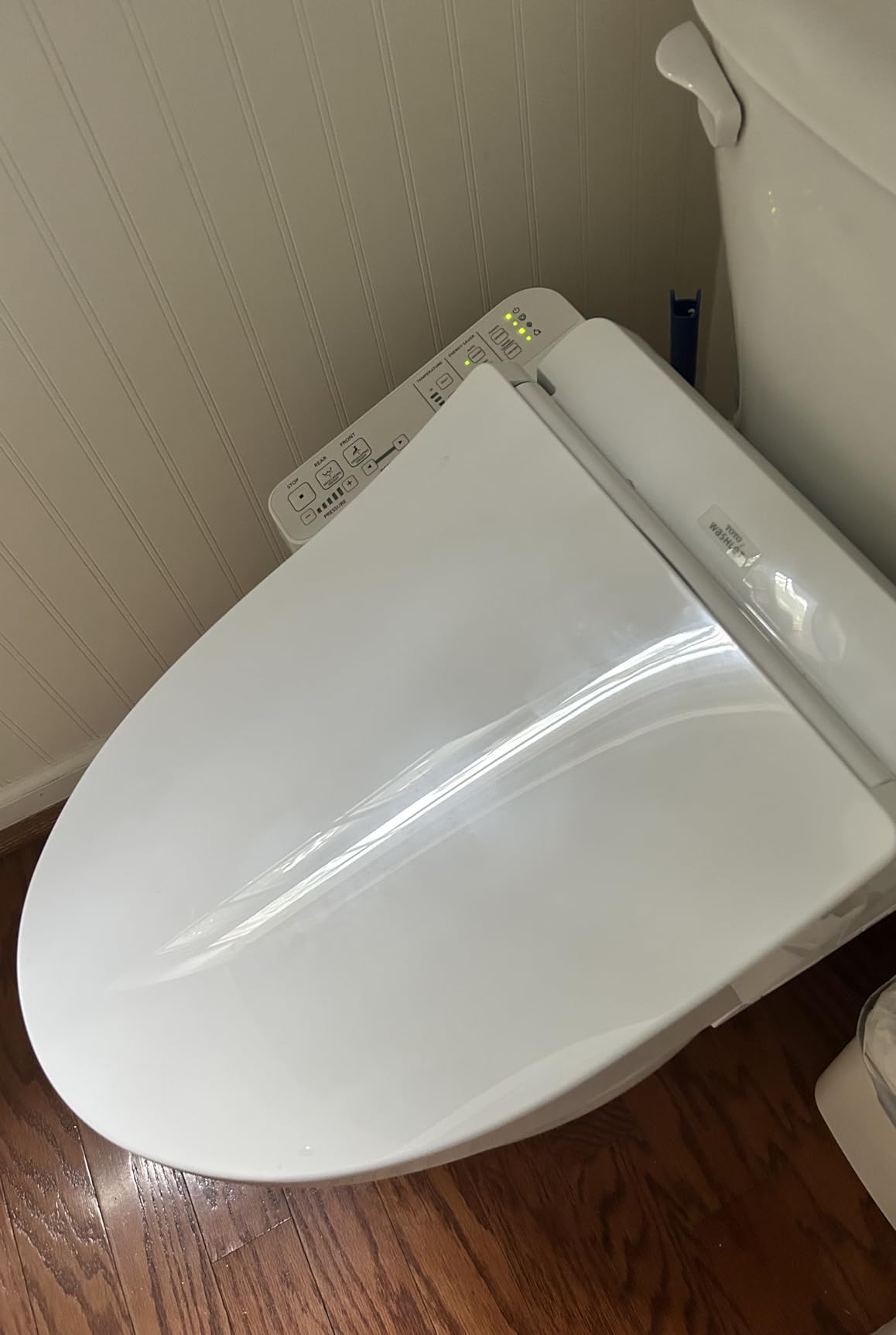 TOTO® WASHLET® A2 Electronic Bidet Toilet Seat with Heated Seat and SoftClose® Lid, Elongated, Cotton White - SW3004#01 customer photo 1