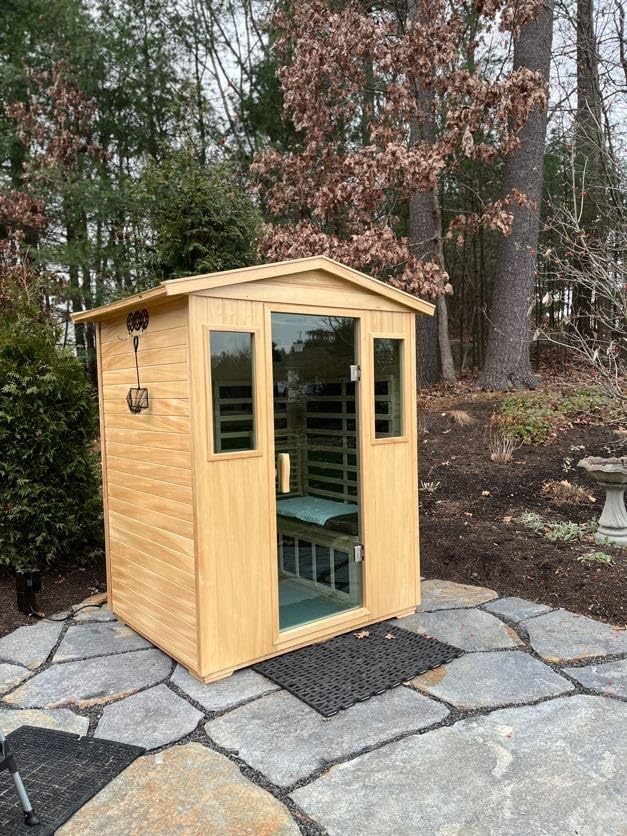 Saunas 902V Far Infrared Sauna, Outdoor Wooden Dry Sauna Low EMF (Hemlock Wood, 2-Person Size) customer photo 1