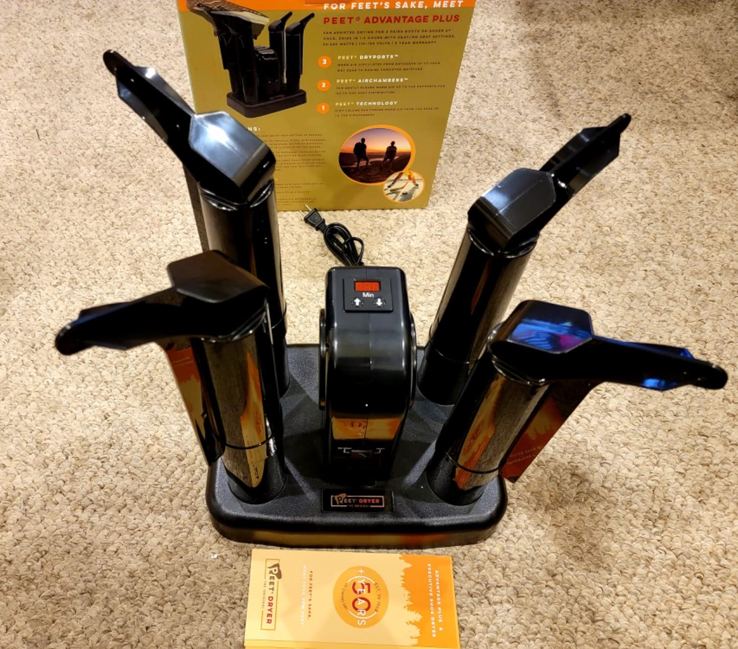 PEET Advantage Plus 4-Shoe Electric Shoe and Boot Dryer with Fan & Heat Settings, Made in the USA customer photo 2