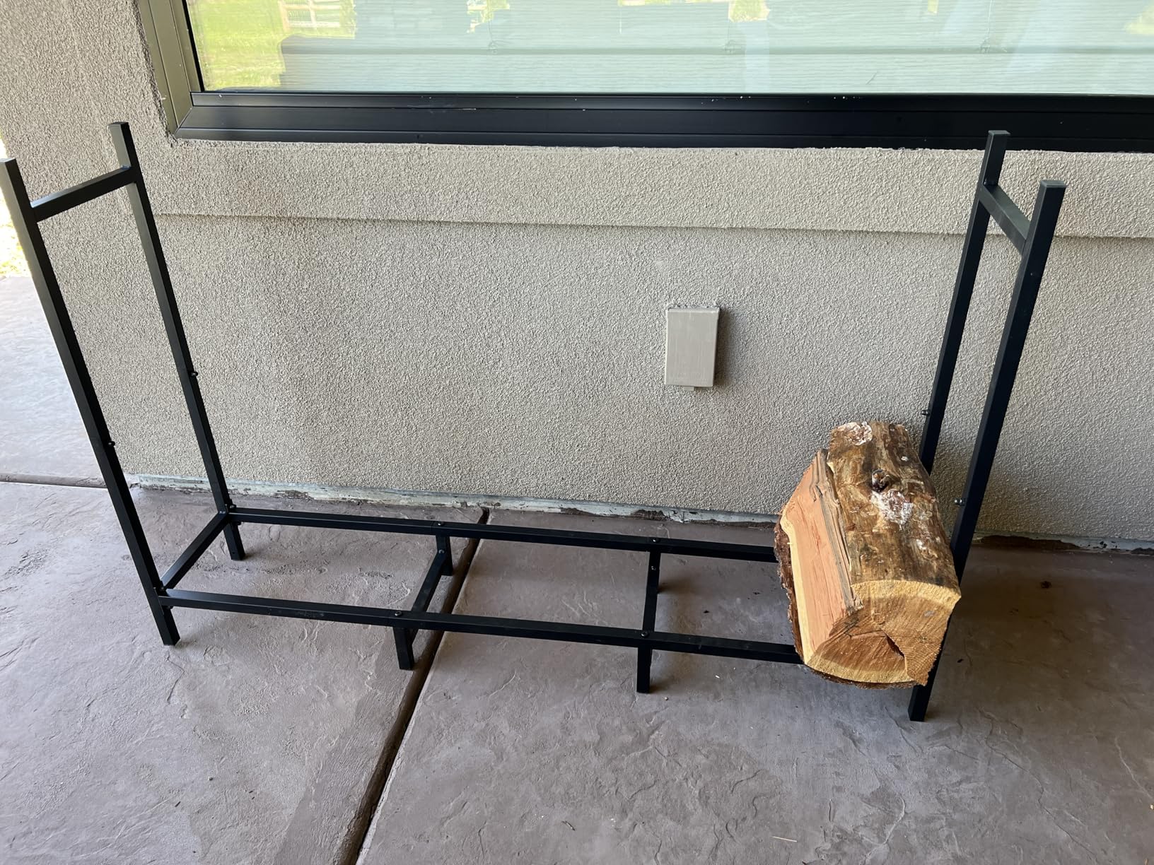 4FT Firewood Rack Indoor Outdoor, Heavy Duty Log Holder Stand for Fireplace, Adjustable Wood Storage Organizer with Weather-Resistant Tubular Steel, Cradle for Kindling & Stacking Logs customer photo 2