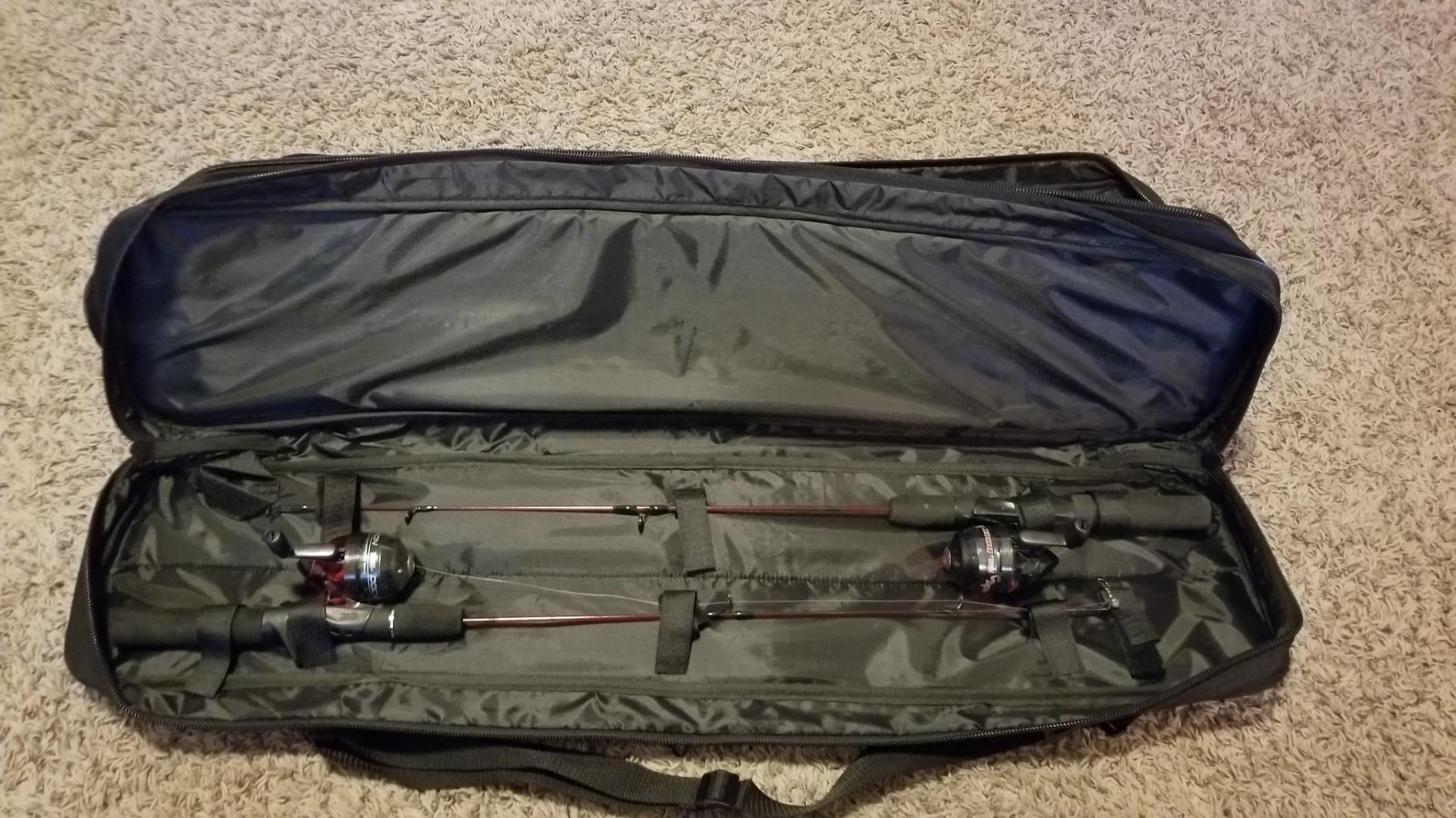 Vexan Ice Fishing Rod Case - Water-Resistant Travel Rod & Reel Case with Hard Shell Tube, Spinning Rod & Tip-Up Storage, Fits 8 Setups, 36 inches customer photo 2
