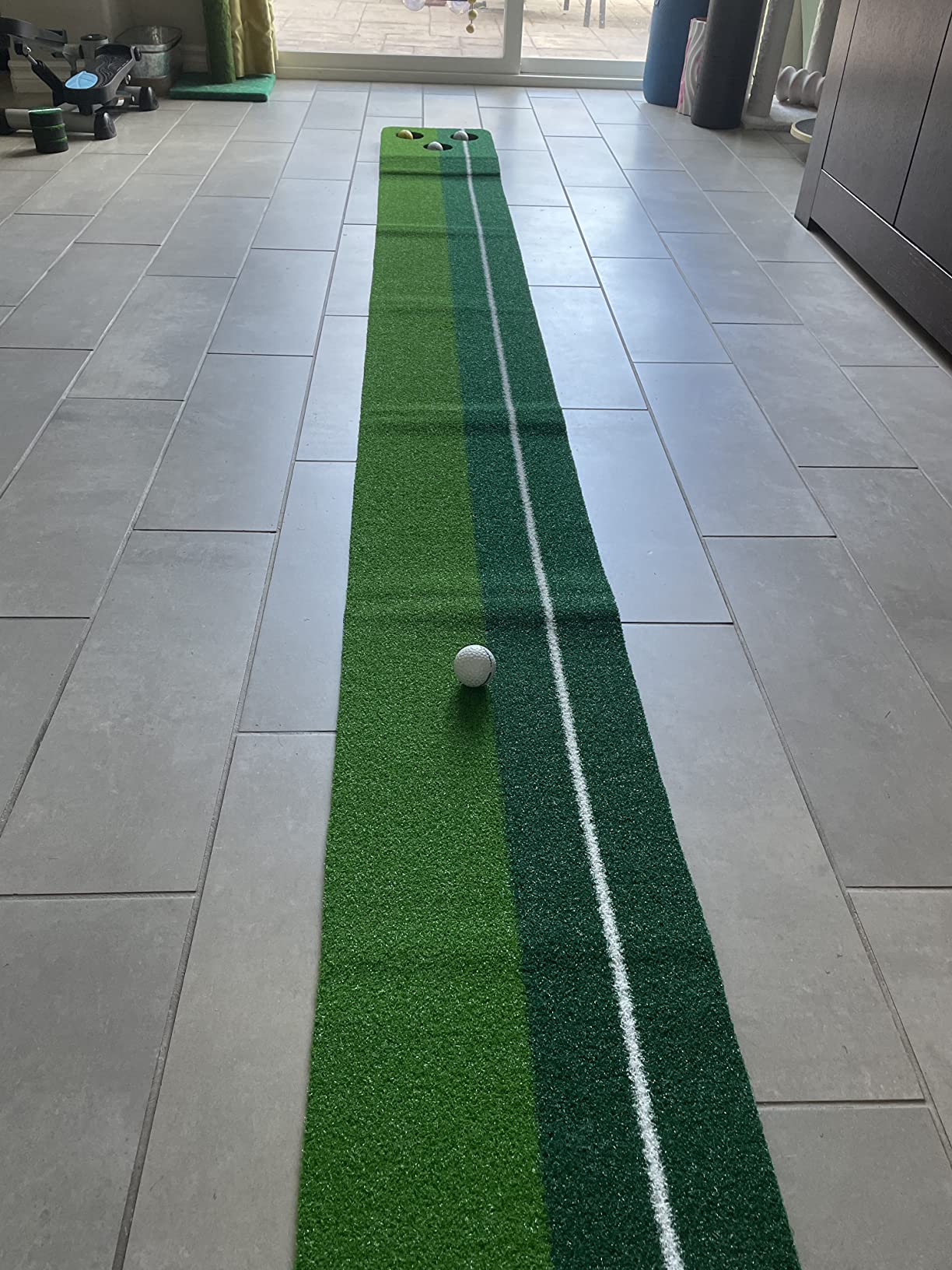 SENSECLUB Indoor Putting Green, Foldable Putting Mat Golf Game Set, Golf Gifts for Men with Ball-Collect System customer photo 2