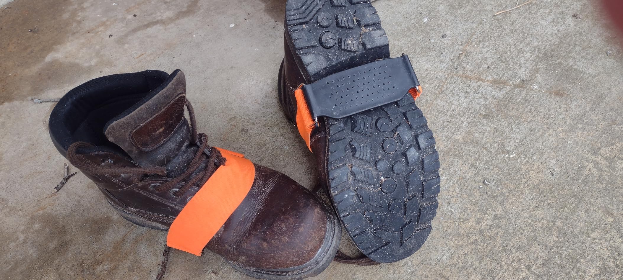 GGS Ice Cleats for Shoes & Boots - Non-Slip, Mid-Sole Spikes with Adjustable Strap for Traction in Snow and Ice, Winter Hiking, Fishing, Walking, and Climbing, One Size customer photo 1