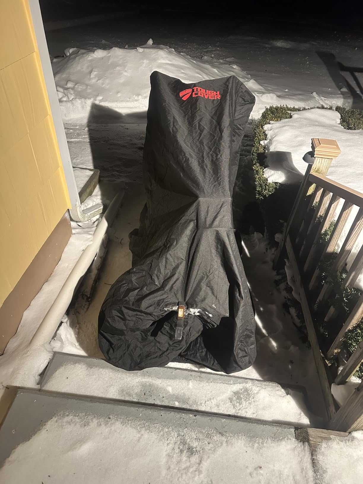 Tough Cover 600D Snow Blower Cover - Standard, Xtreme Black, Heavy Duty Waterproof Protection for Gas Snow Blowers, Oversized Dust Cover & UV Protection, Universal Fit for Plow Machine & Lawn Mower customer photo 1
