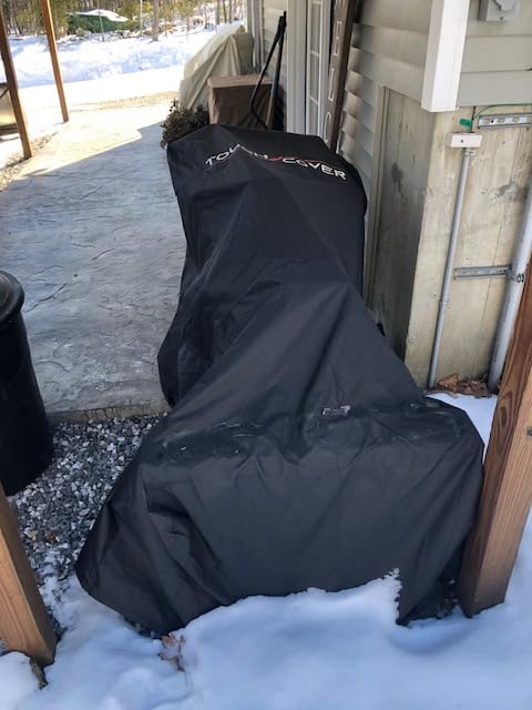 Tough Cover 600D Snow Blower Cover - Standard, Xtreme Black, Heavy Duty Waterproof Protection for Gas Snow Blowers, Oversized Dust Cover & UV Protection, Universal Fit for Plow Machine & Lawn Mower customer photo 2