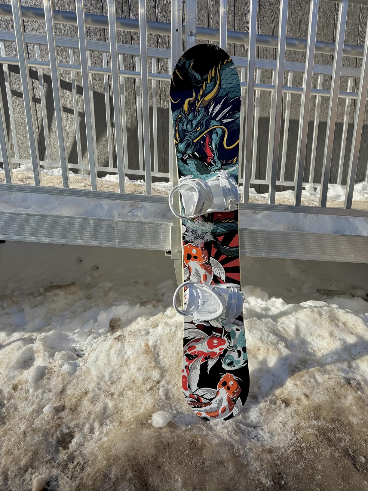 devembr Snowboard Stomp Pad, 3D Clear Snowflake customer photo 1