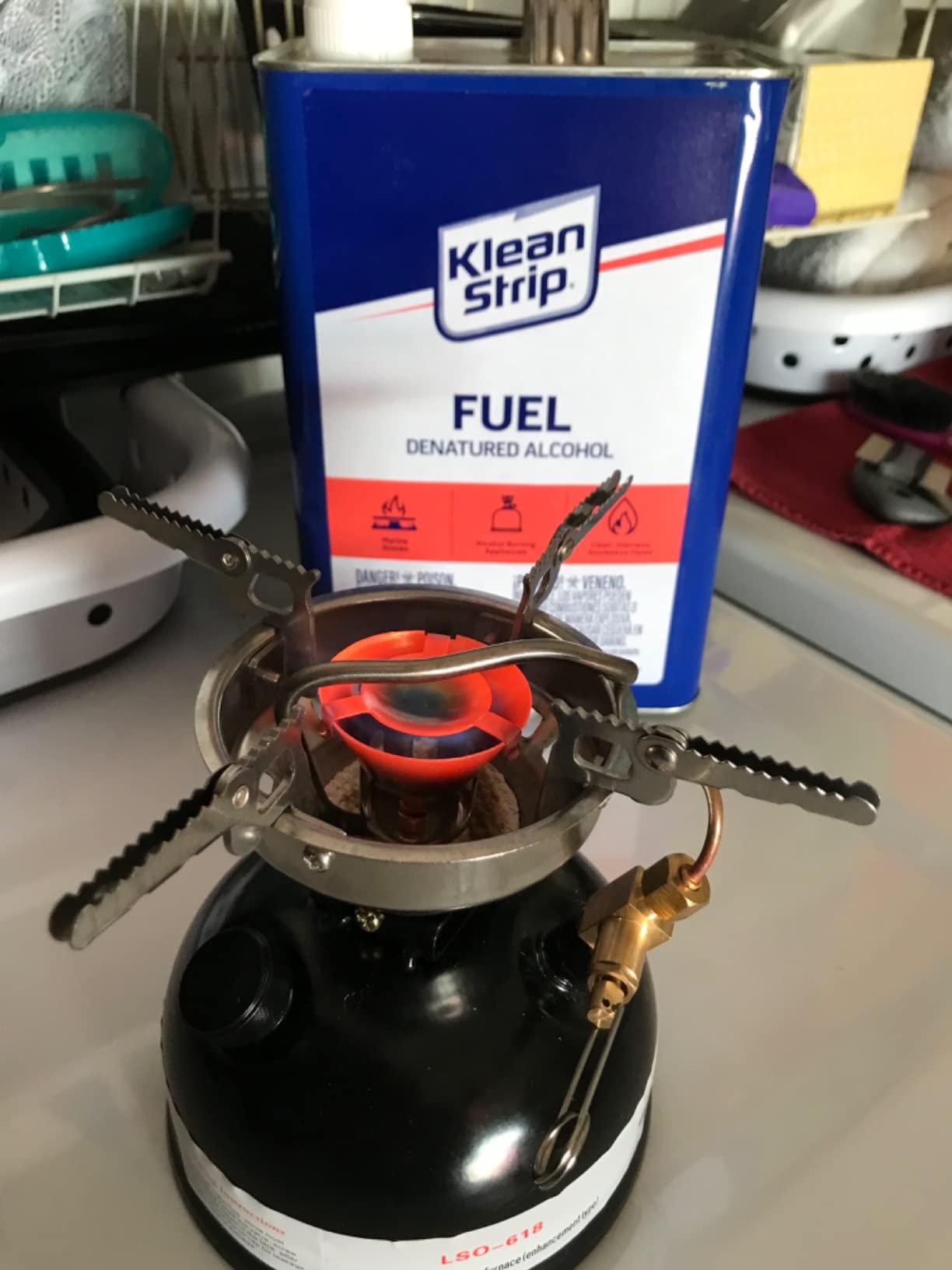 Portable Outdoor Camping Mini Gasoline Stove, Liquid Fuel Alcohol Oil Stove customer photo 1