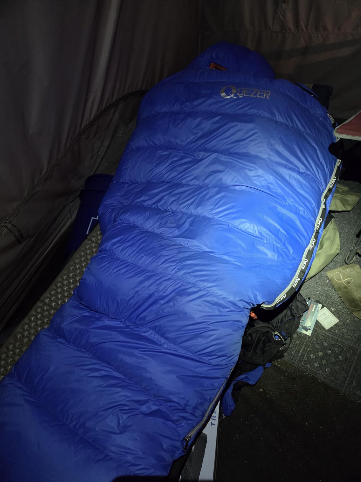 Down Sleeping Bag for Adults, 0°F 10°F 15°F 20°F 600 Fill Power Mummy Lightweight Compact Cold and Warm Weather Backpacking Sleeping Bag for Camping Hiking Outdoor All Seasons customer photo 1