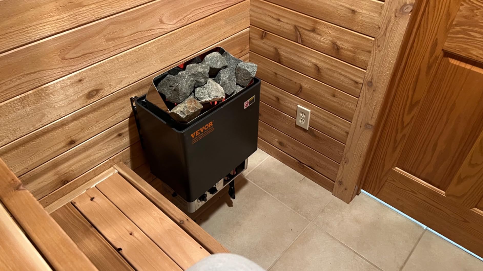 Sauna Rocks/Sauna Stones, 36 lb Box of Lava Rock for Steam Sauna, Sauna Stone customer photo 1