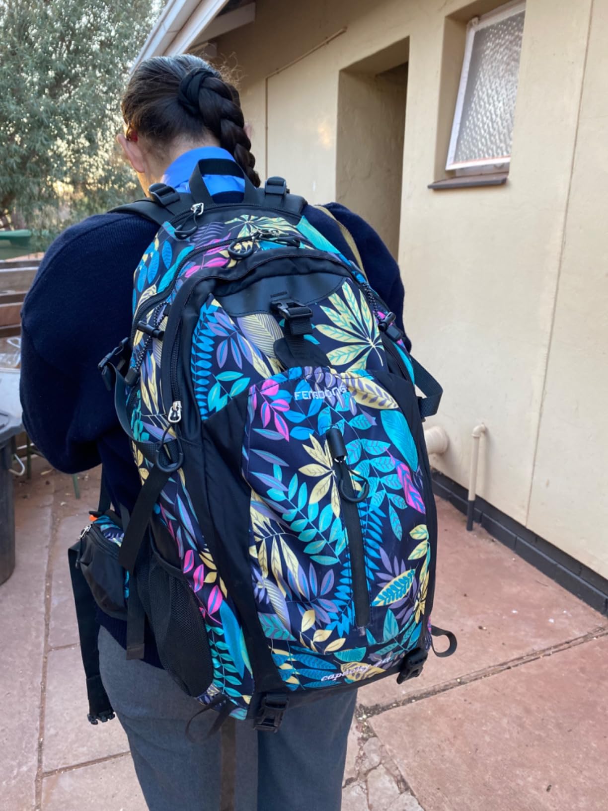 FENGDONG 50L Waterproof Lightweight Outdoor Daypack Hiking, Camping, Travel Backpack customer photo 2