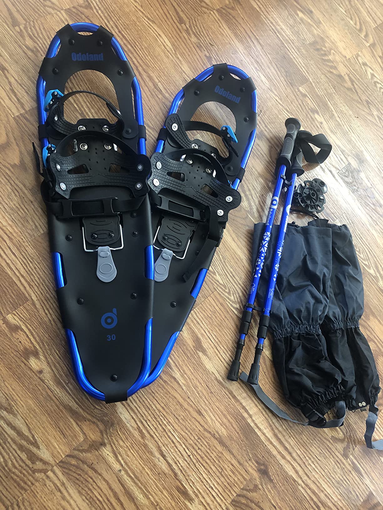 Odoland 21/25/30 Inch Snowshoes with Trekking Poles, Waterproof Gaiters and Carrying Bag customer photo 2