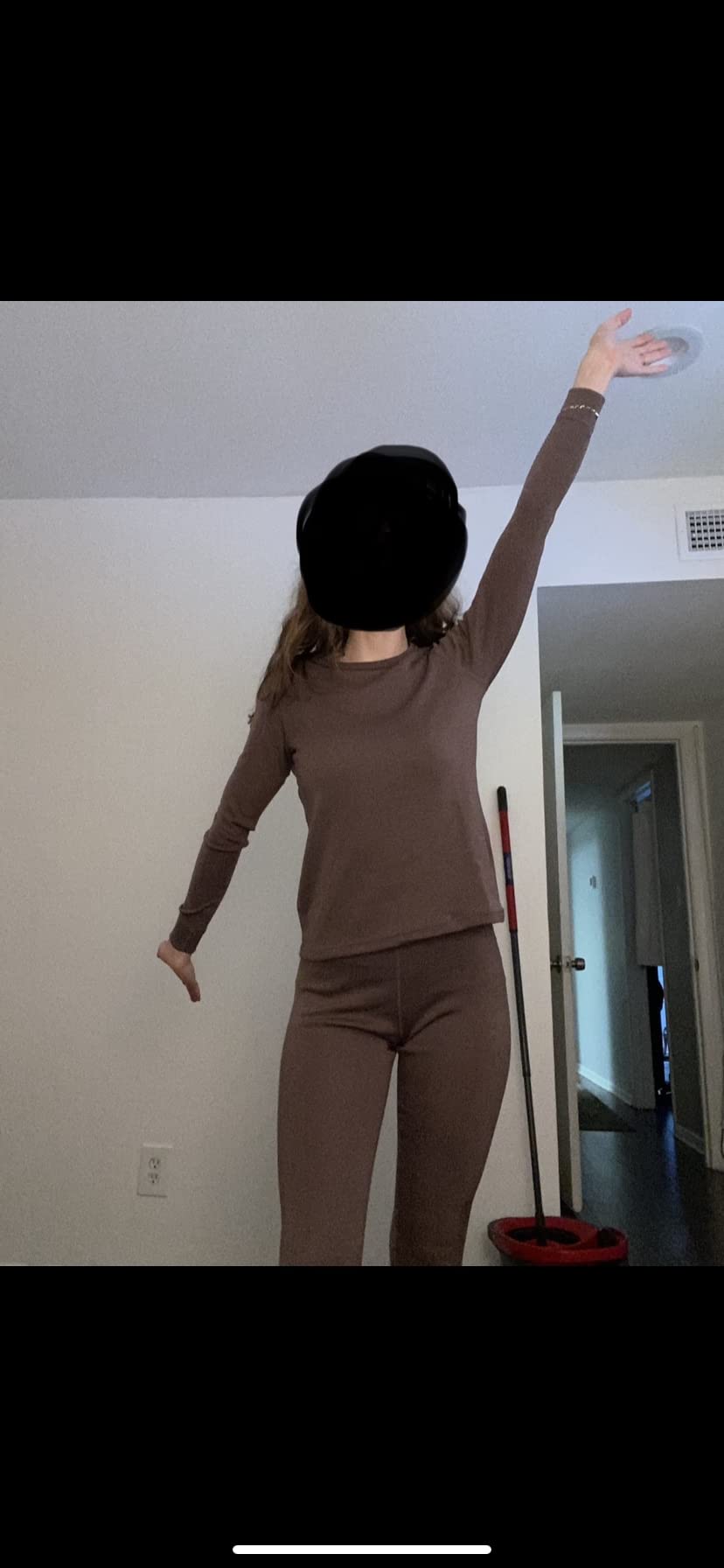 LAPASA Womens 100% Merino Wool Base Layer Set Lightweight & Midweight Thermal Underwear Long John Top & Bottom Warm L58/L91 customer photo 1