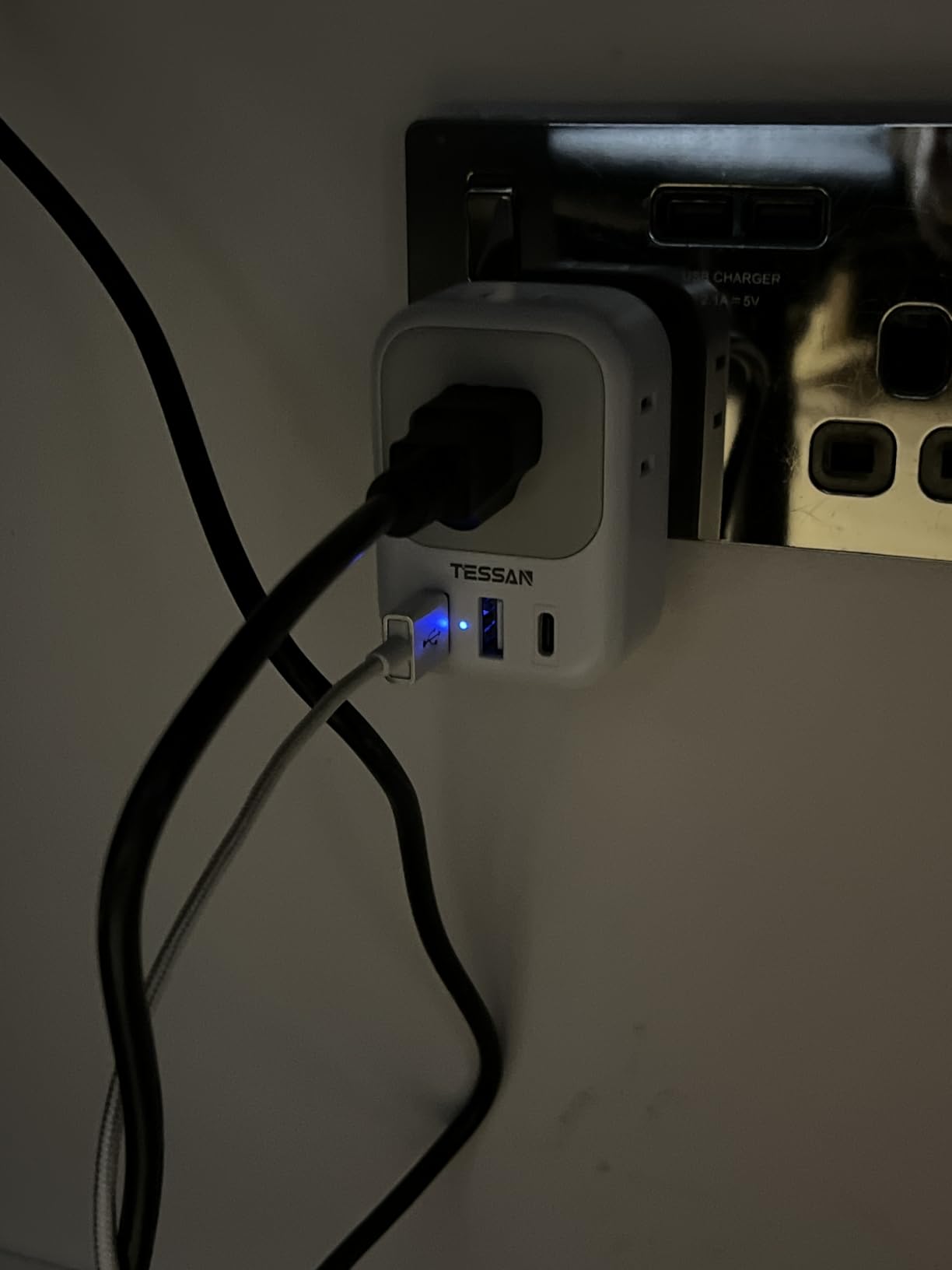 2 Pack European Travel Plug Adapter, TESSAN Europe Power Converter 4 Outlets 3 USB(1 USB C PD 20W), Type C International Adaptor to Italy Spain France Portugal Iceland Germany, EU Travel Essentials customer photo 2