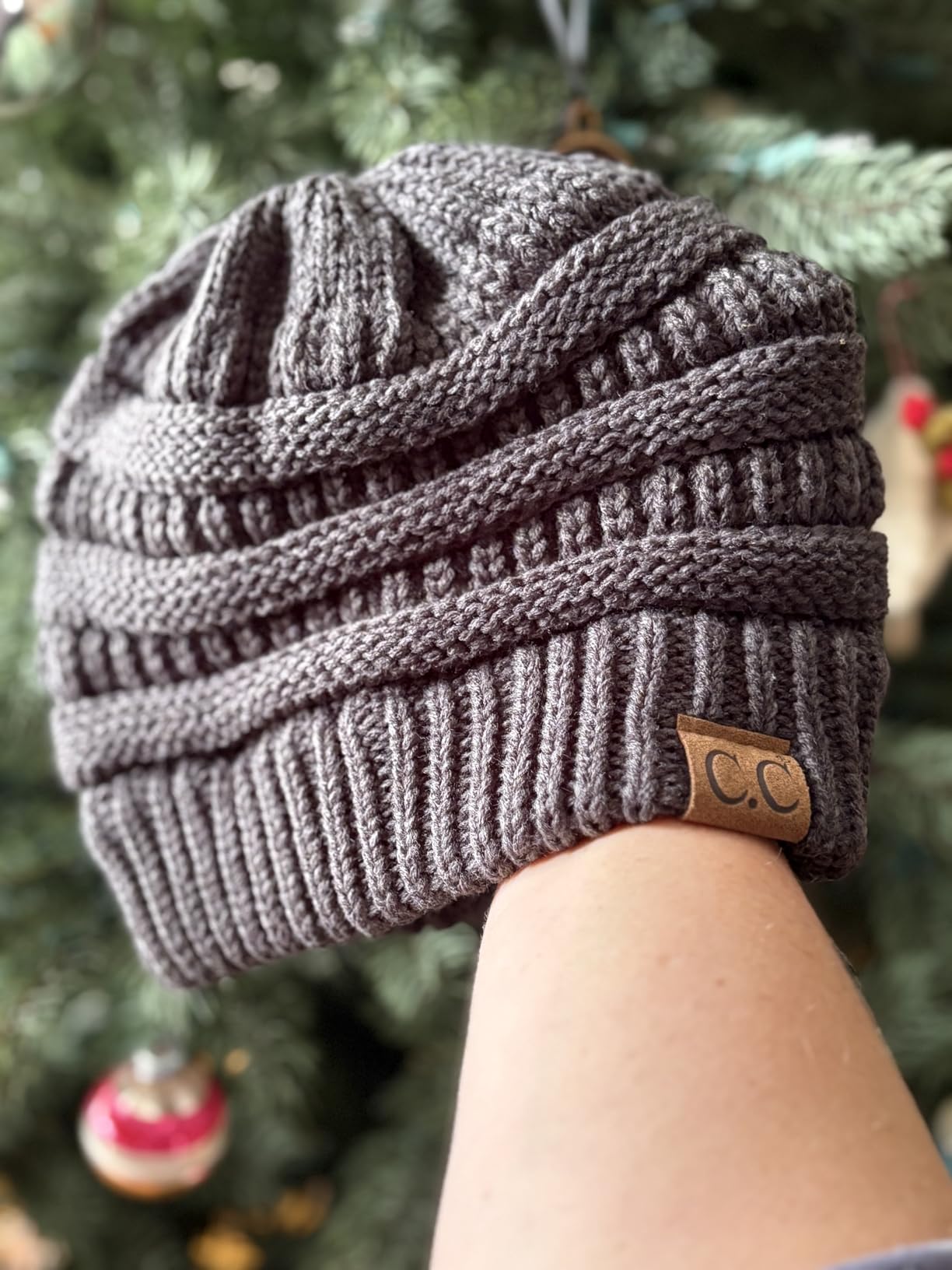 Trendy Warm Chunky Soft Stretch Cable Knit Beanie customer photo 1
