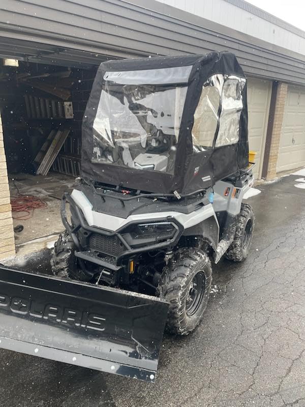 KEMIMOTO Universal ATV Cab Enclosure, Warm ATV Canopy Cover, Winter Full Vision Heavy Duty 4 Wheeler Cabin Cover Compatible with Polaris Sportsman Fourtrax Can-Am Kawasaki Arctic Cat CFMOTO customer photo 2