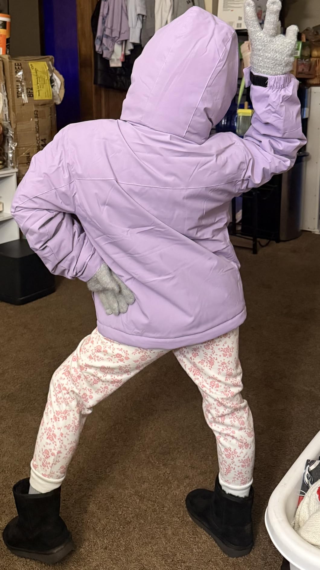Keevoom Girl's Waterproof Ski Jacket Fleece Snow Coat Windproof Warm Winter Snowboarding Jacket with Removable Hood customer photo 2