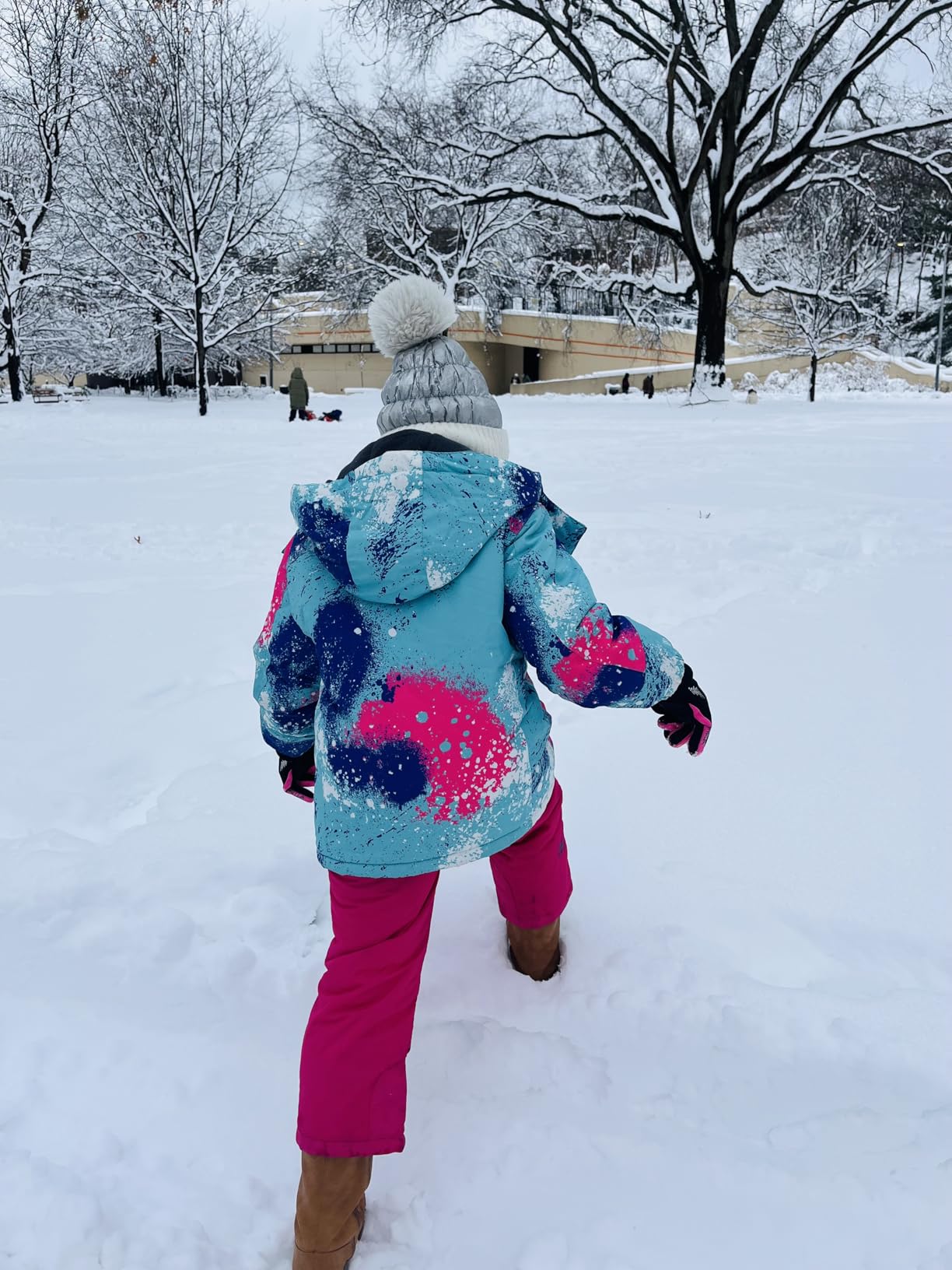 Simplee kids Girls Waterproof Snow Jacket Fleece Winter Windproof Ski Jackets for Toddler Girls Hooded Warm Coat customer photo 1