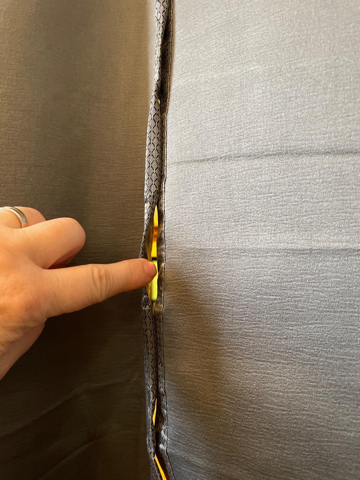 Magnetic Thermal Insulated Door Curtain, Thicker Layered Fabric Doorway Curtains, Temporary Door Insulation Cover Keep Warm Winter & Cool Summer, Dark Grey Fabric Window Insulation Kit for Winter customer photo 1