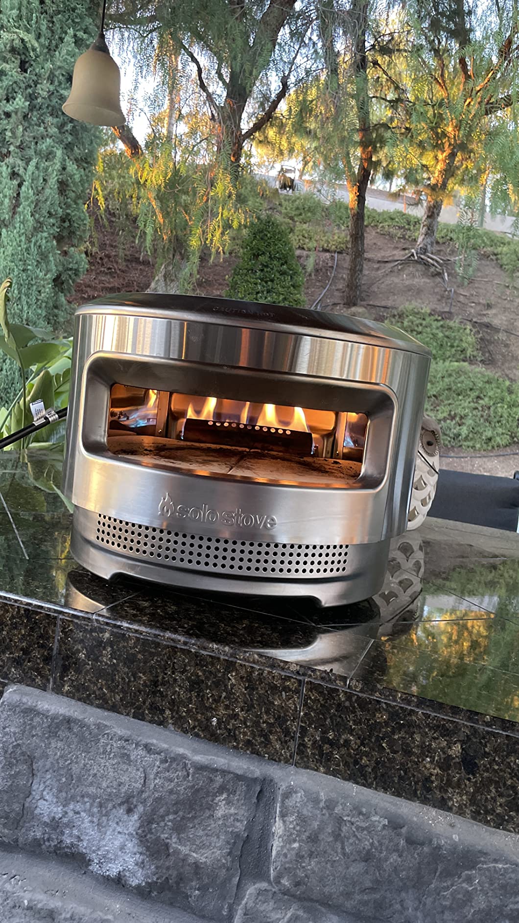 Solo Stove Pi Pizza Oven, Wood and Gas Burner | Incl. Stainless Steel Outdoor Maker, Burning Assembly, Burner, Cordierite Stone (13 mm thick), H: 15.125 in x Dia: 20.5 in, 30.5 lbs customer photo 1