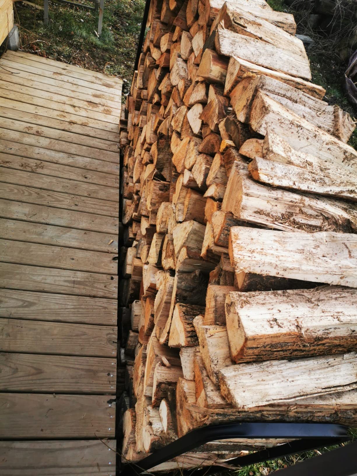 WALMANN 8ft Firewood Rack with Cover - Heavy Duty With Weather Resistant 600D Oxford Fabric Cover customer photo 1
