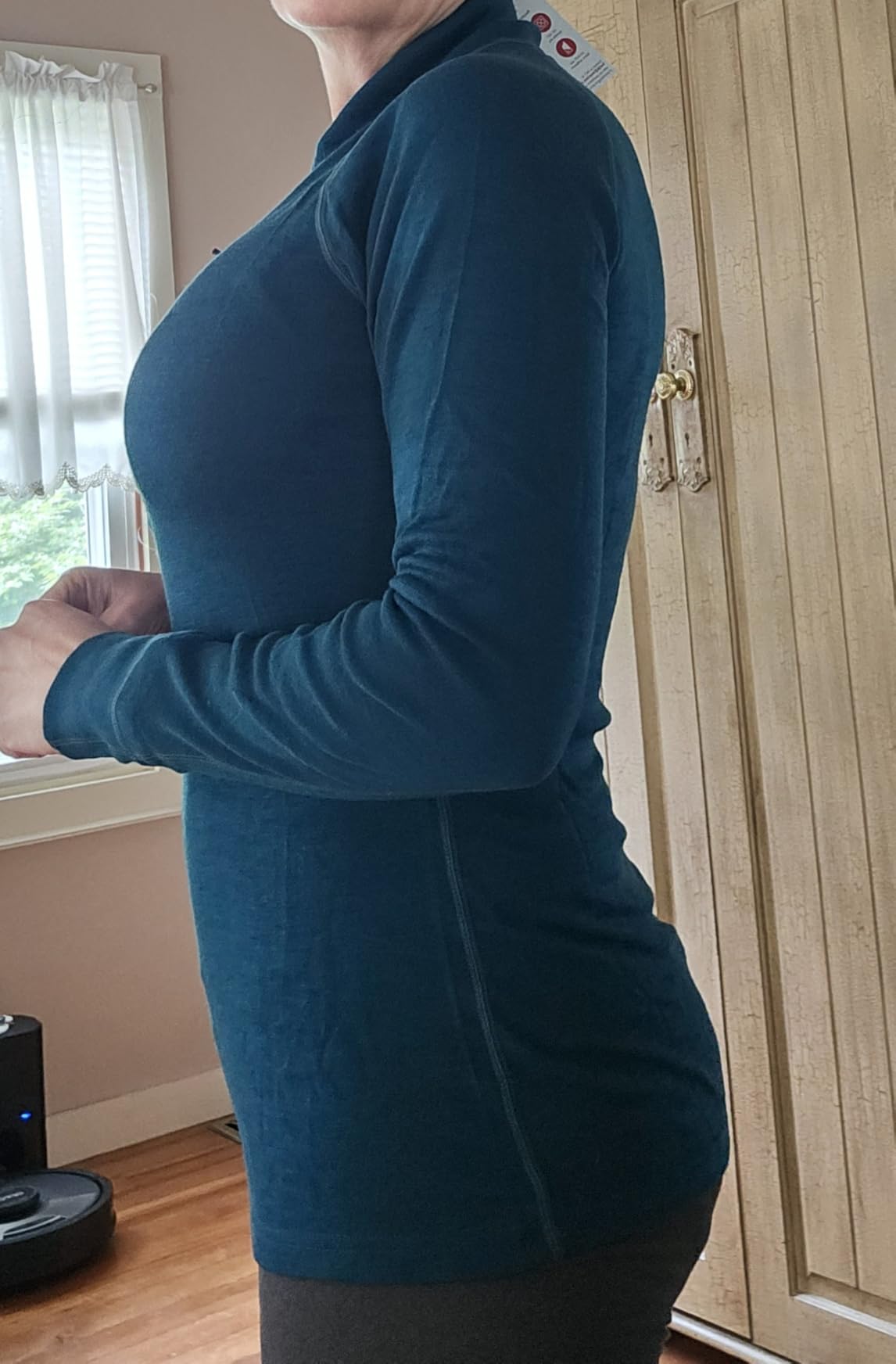Merino Wool Base Layer Women - 100% Merino Half Zip Sweater Women Lite, Midweight, Heavyweight Thermal Shirts and Socks customer photo 2