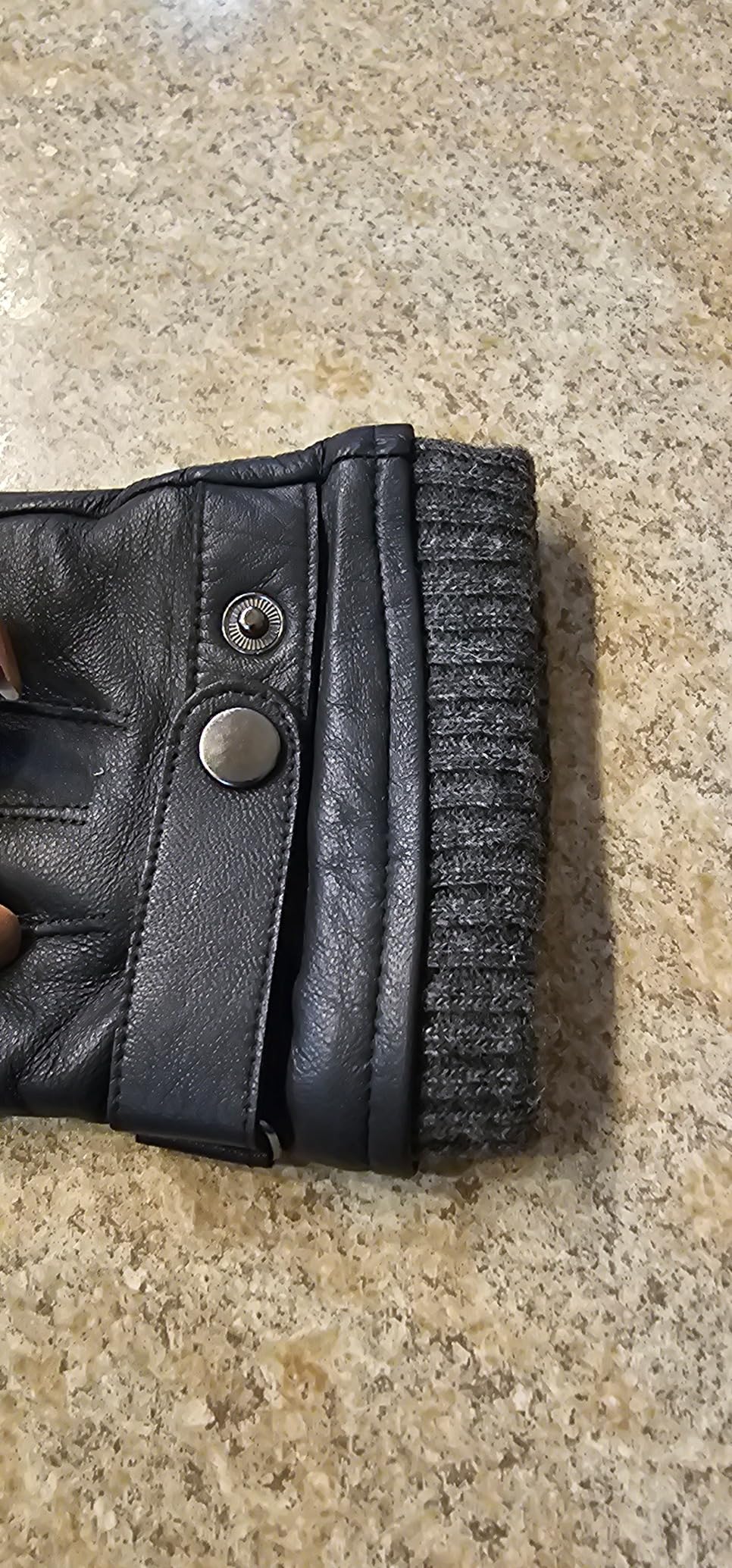 Aegend Leather Gloves for Men, Soft Warm Lining Full Hand Touchscreen Winter Gift Thermal customer photo 2
