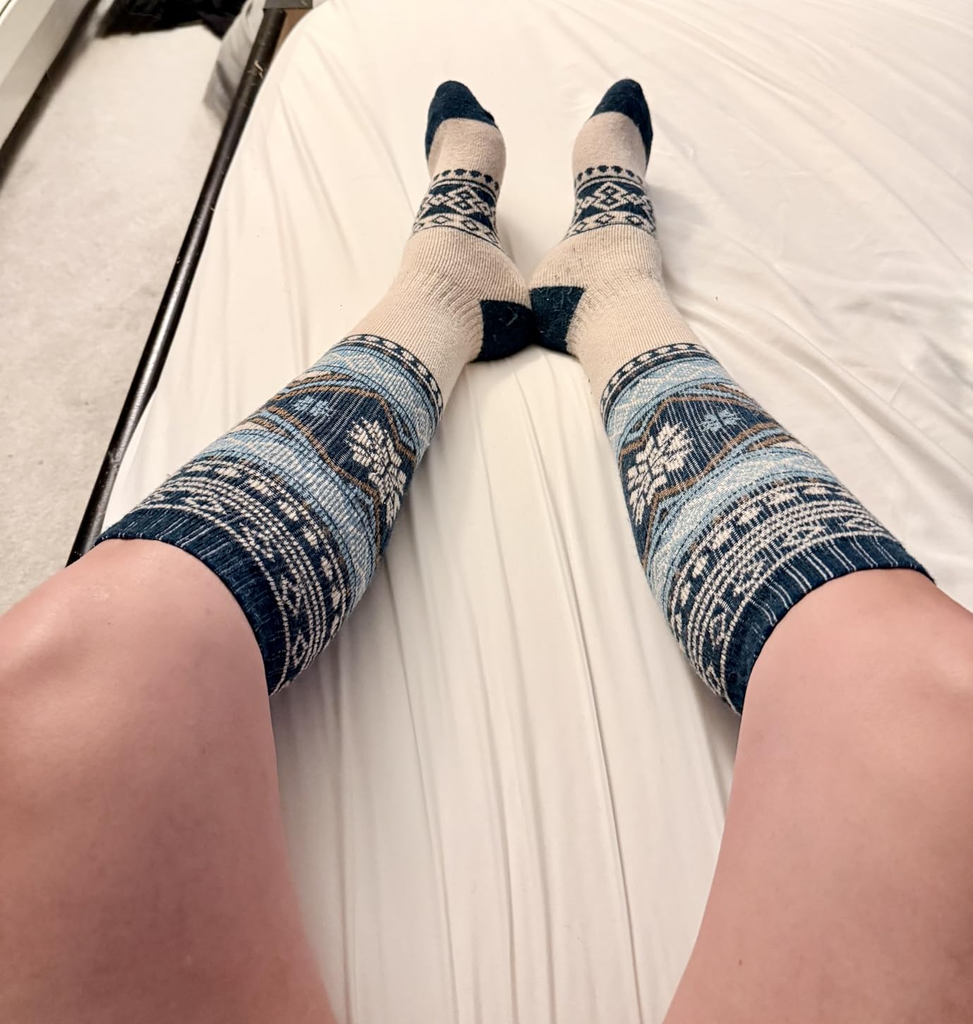 3 Pairs Merino Wool Ski Socks for Women - Thermal Winter Warm Thick Knee High Socks customer photo 1