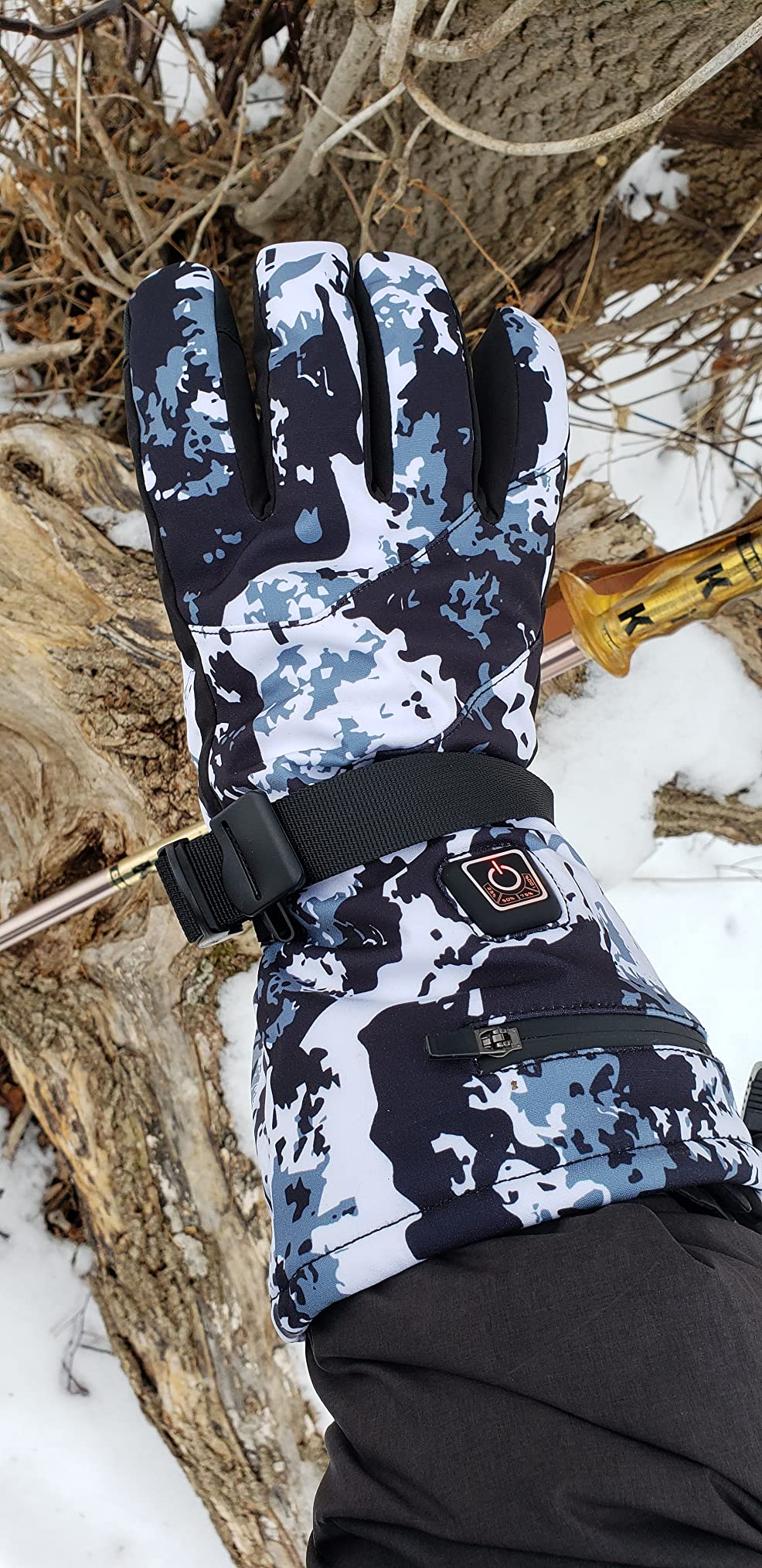 MADETEC Heated Gloves for Men Women, 7.4V 22.2WH Winter Gloves Upgraded Rechargeable Battery, Waterproof & Windproof Electric Heated Glove, Camo Glove for Camping Fishing Hunting Motorcycle customer photo 2