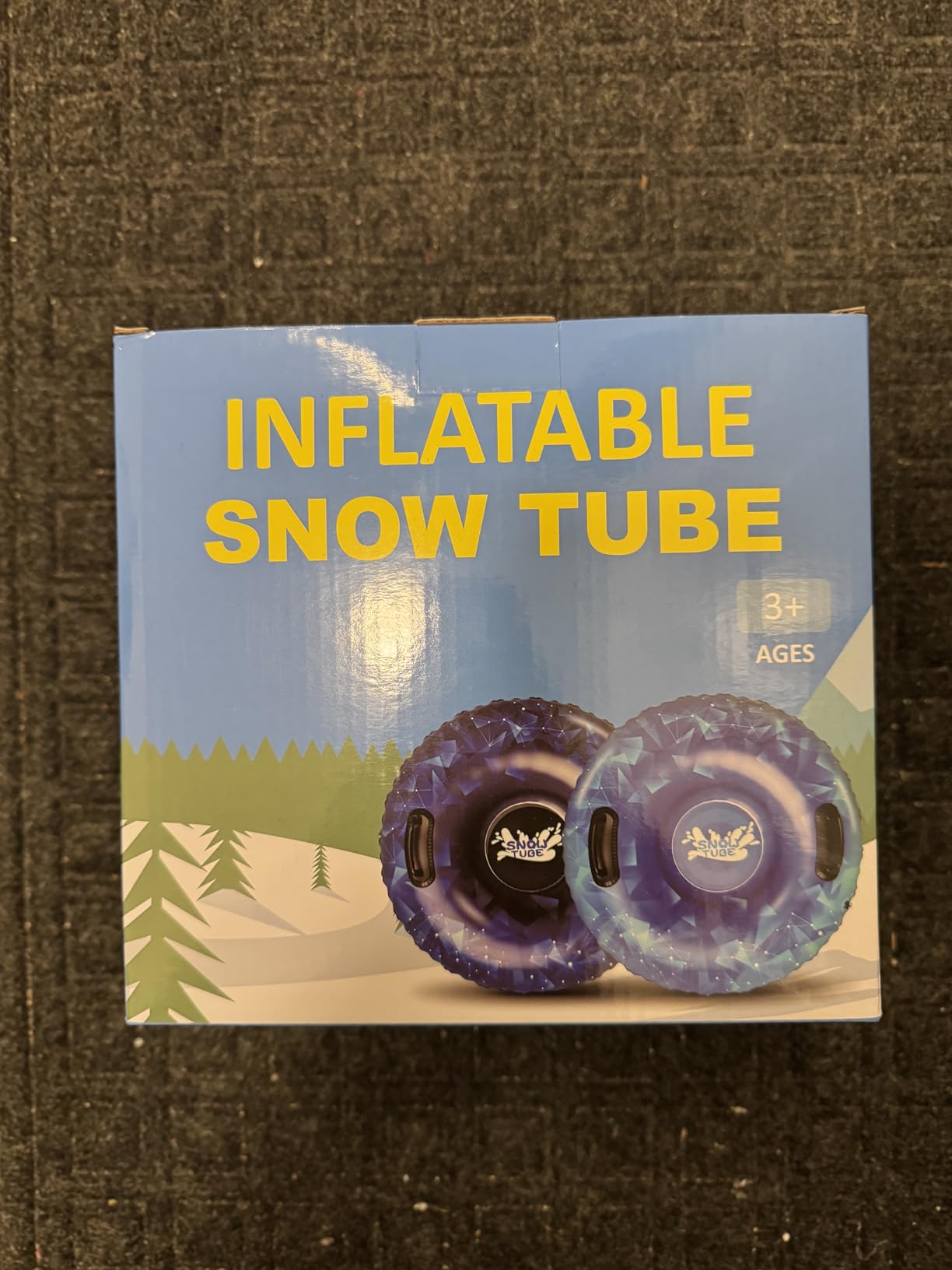 Snow Tube, WOLKEK 40 Inch 2Pack / 47 Inch 1Pack Snow Sled for Kids and Adult, Thickened Heavy Duty Hard Bottom Sleds for Snow with Handles customer photo 2