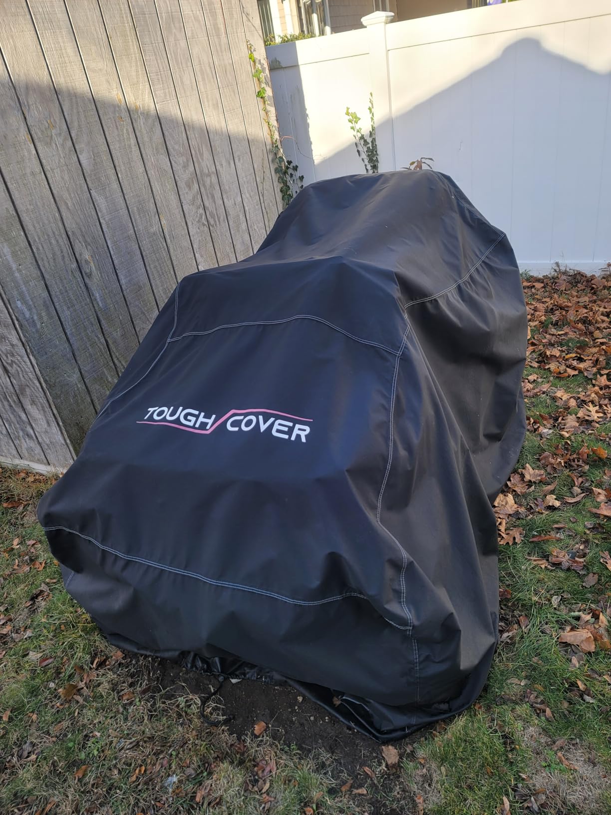 Tough Cover XL ATV Cover, Heavy Duty 600D Marine Grade Fabric, Quad Cover for Kawasaki, Honda, Polaris, Yamaha, and More. Protection Against Water, Wind, UV. 4 Wheeler Accessories (Black) customer photo 1