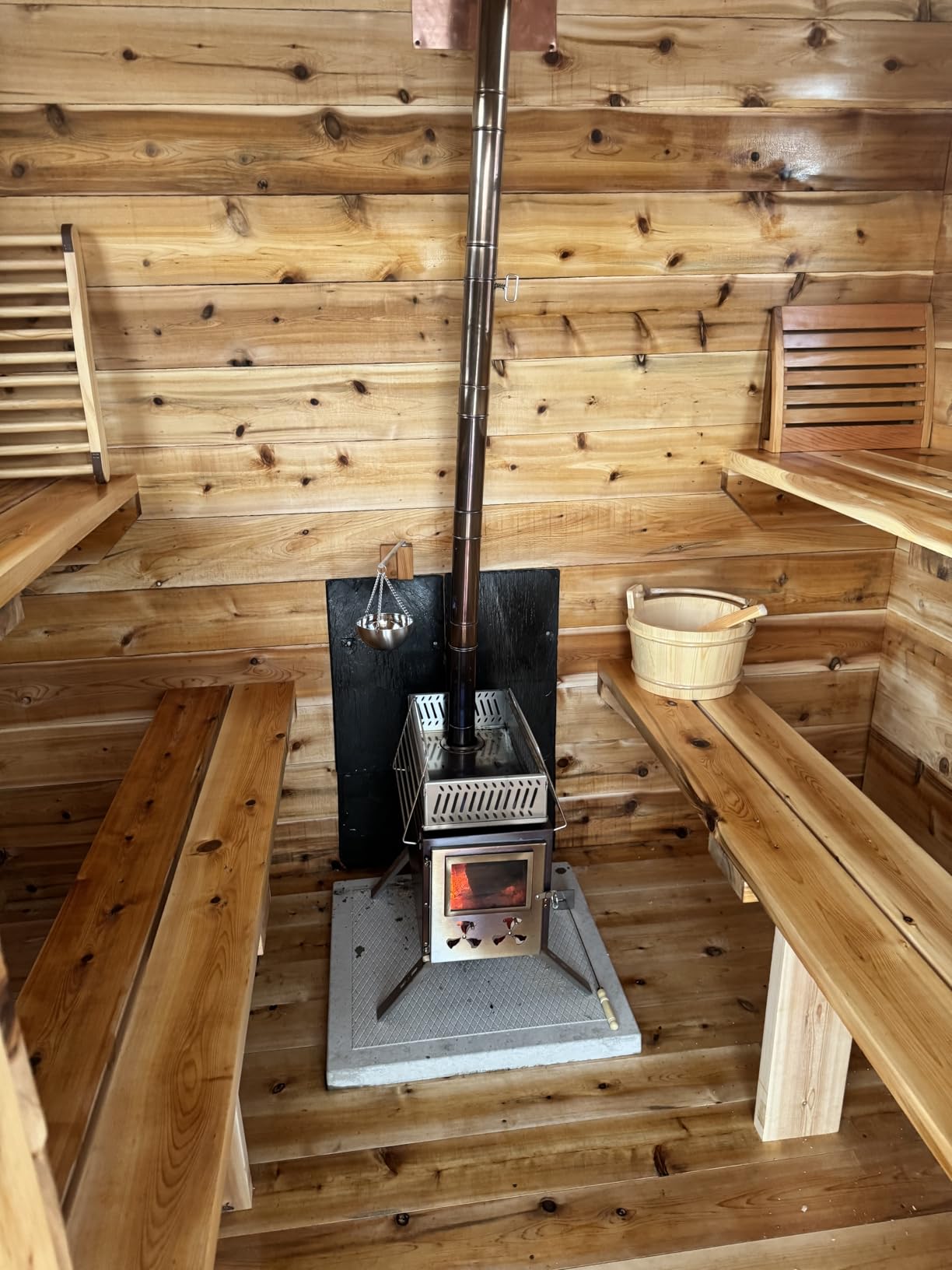 Northwood Sauna - Sauna Headrest - Handmade from Canadian Red Cedar Wood - Ergonomic Neck Support Pillow customer photo 1
