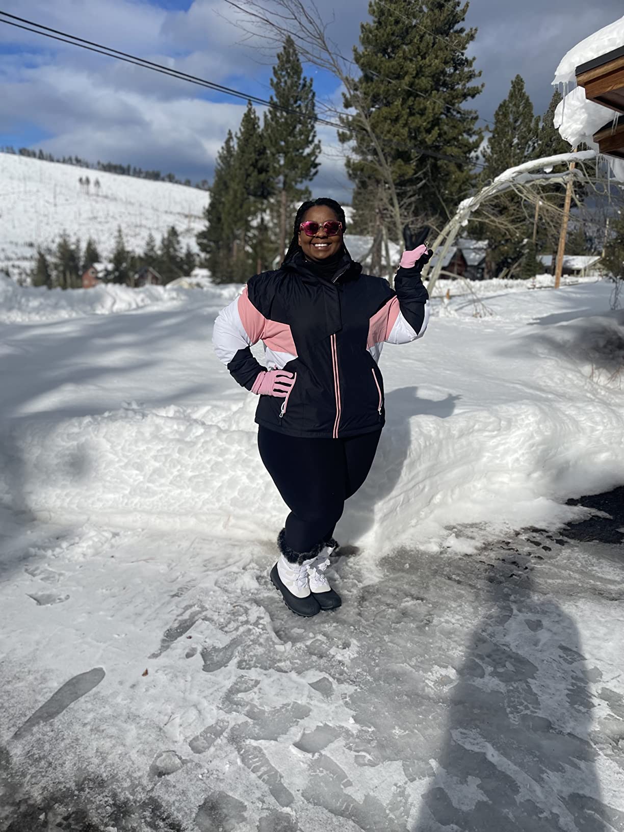 Women's Plus Size Ski Jacket 1X-6X Waterproof Winter Snow Coat Snowboarding Outdoor Clothing Moonlight customer photo 1