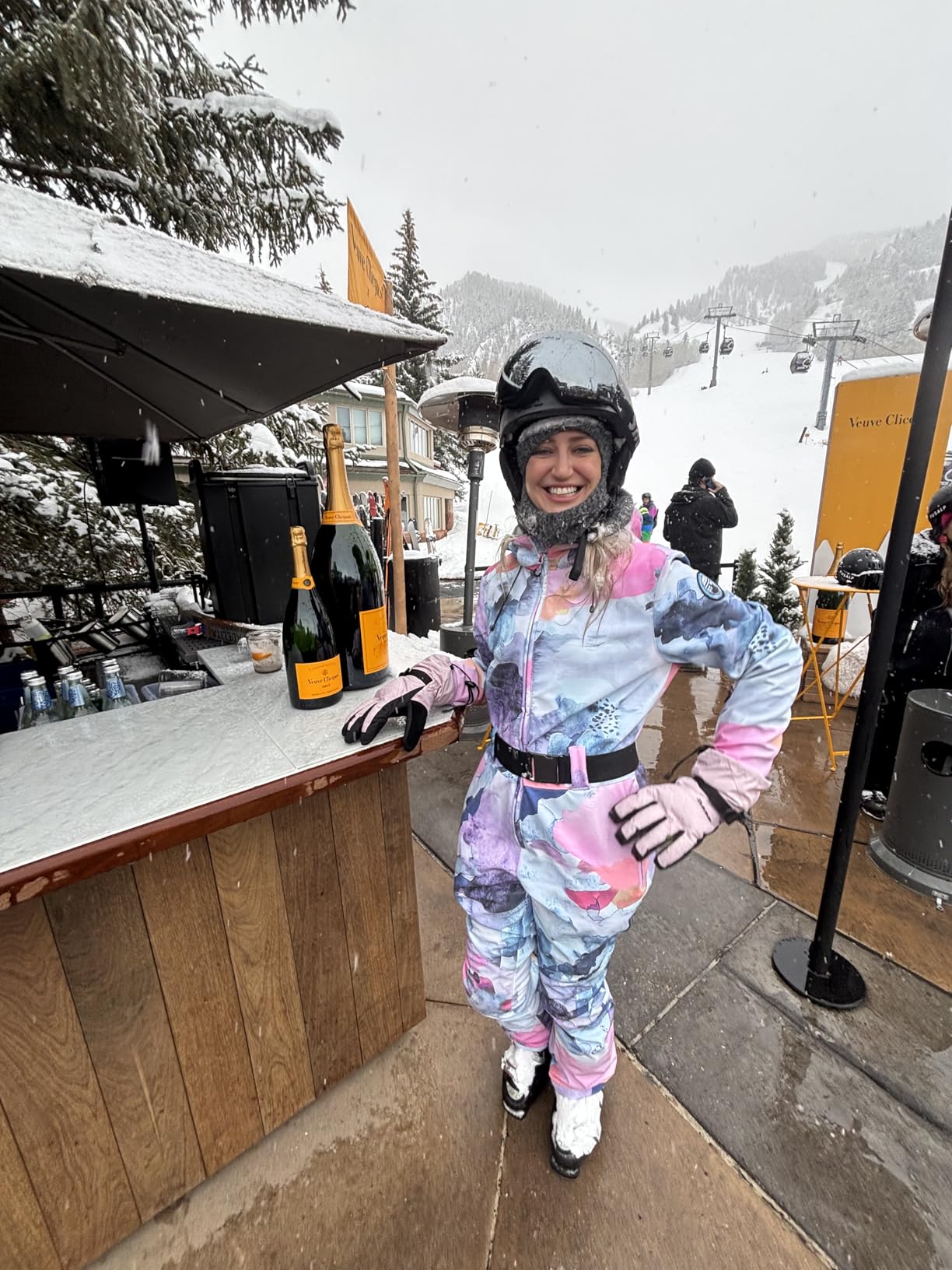 Ski Suit Women Snowsuit Slim One Piece Jumpsuit Snow Jackets Waterproof Winter Windproof Outdoor Sports Warm customer photo 2