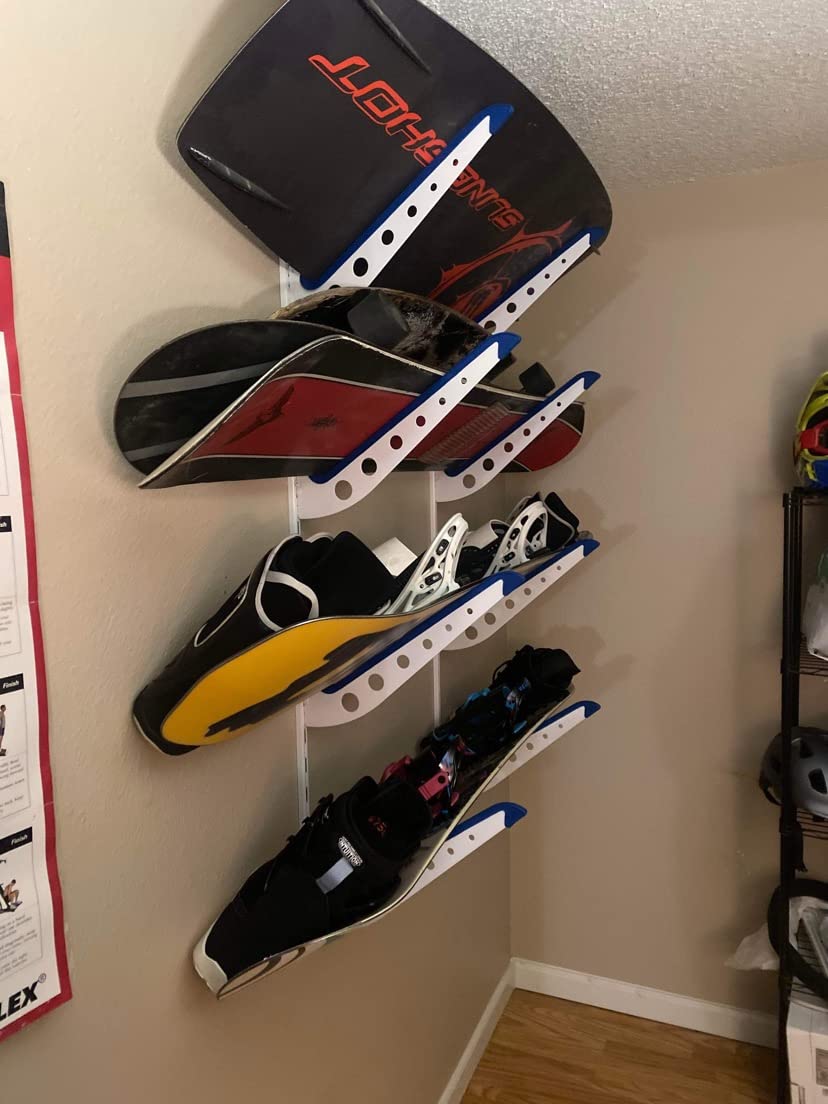 StoreYourBoard Ski & Snowboard Rack, Adjustable Wall Mount Rack Storage System for 4 Boards, Heavy-Duty Garage Wall Organizer for Ski & Snowboards (Snowboard - Black) customer photo 2