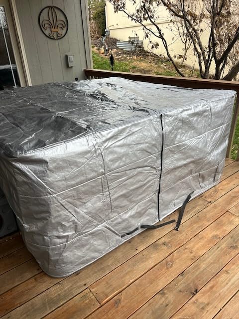 Insulated Hot Tub Cover 170G Polyethylene Thermal Insulation Spa Cover Protector Waterproof Hot Tub Cover Replacement, Energy-Saving and Eco-Friendly for Keeping Warm (83