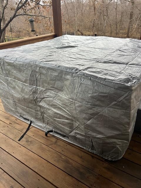 Insulated Hot Tub Cover 170G Polyethylene Thermal Insulation Spa Cover Protector Waterproof Hot Tub Cover Replacement, Energy-Saving and Eco-Friendly for Keeping Warm (83