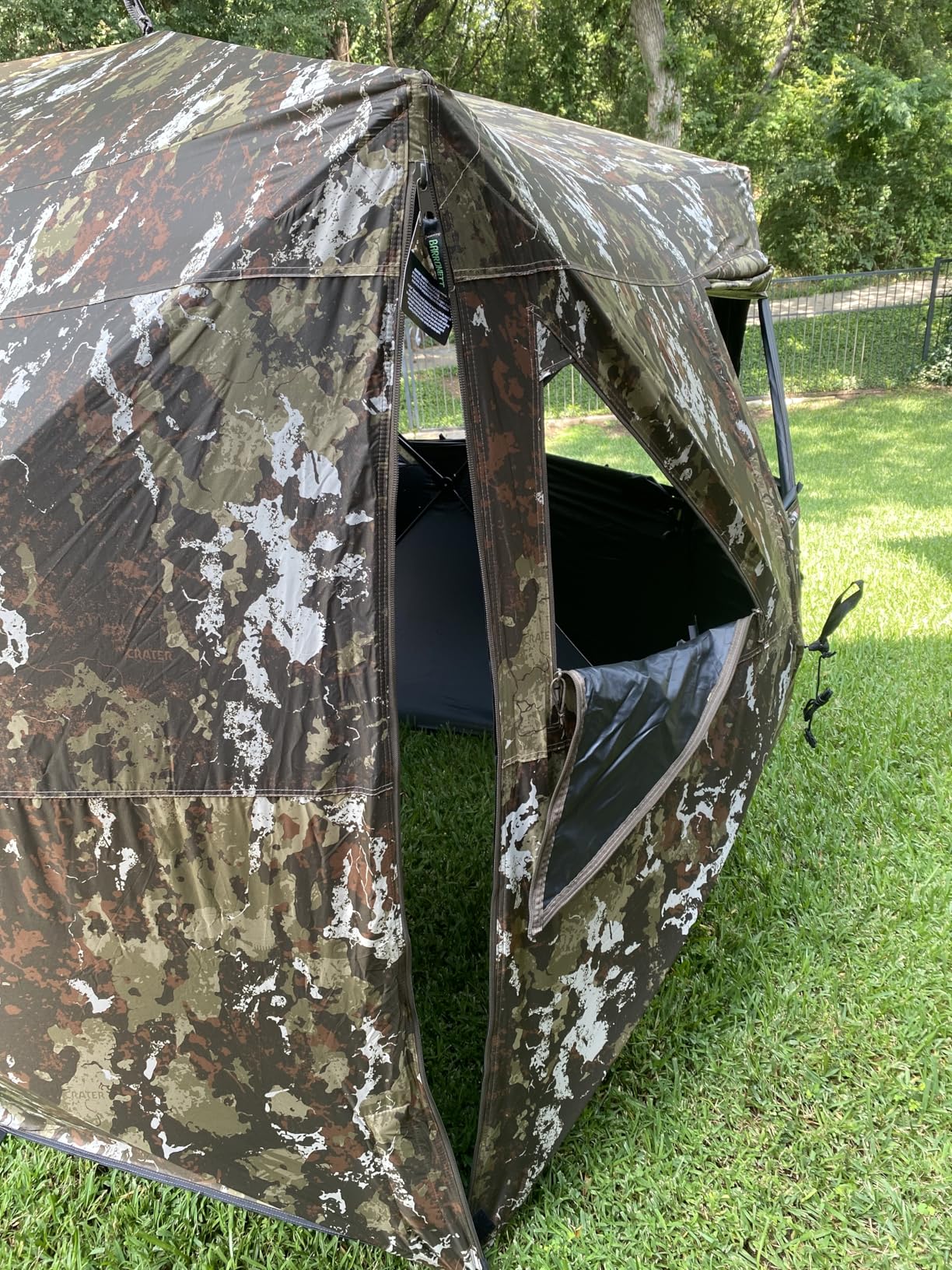 Barronett Blinds Wide Side 95, Portable Hunting Blind, Side-by-Side Hub Blind, Huge Interior, Panoramic Shooting Window, 2-Person, Crater Harvest, 75 x 79 x 95, WS95CH customer photo 2
