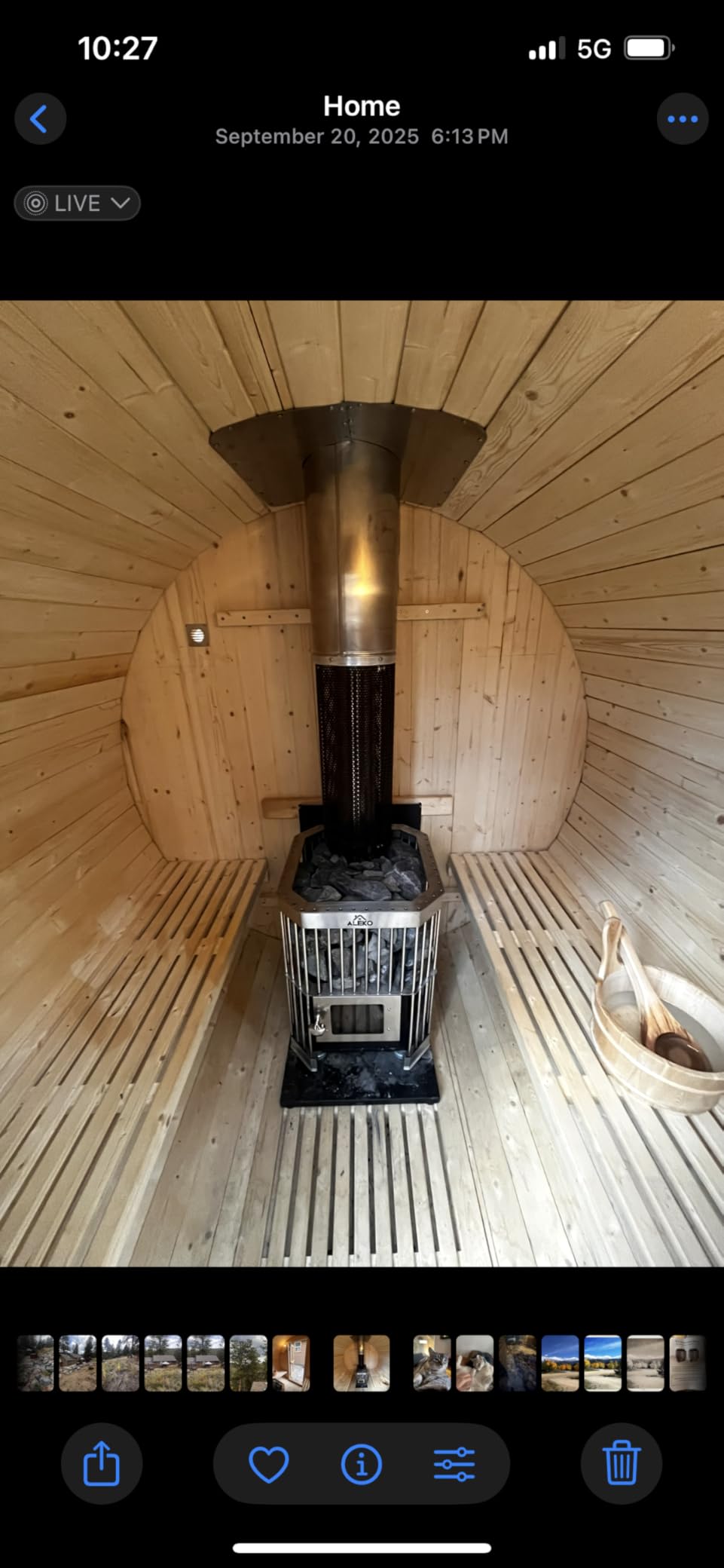 ALEKO Wood Burning Sauna Heater and Chimney Kit | Equivalent to 9-15 kW Electric Heater | Large Stone Capacity customer photo 2