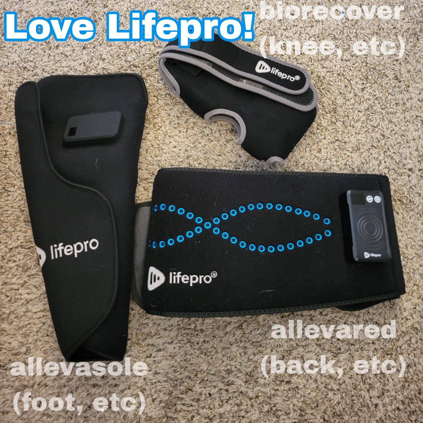 LifePro Red Light Therapy for Knee Brace - Portable Knee Massager with 660nm Red & 850nm Infrared LEDs - Vibration & Pulsed Modes - Biorecover Rechargeable Light Therapy Device for Joint Wellness customer photo 1