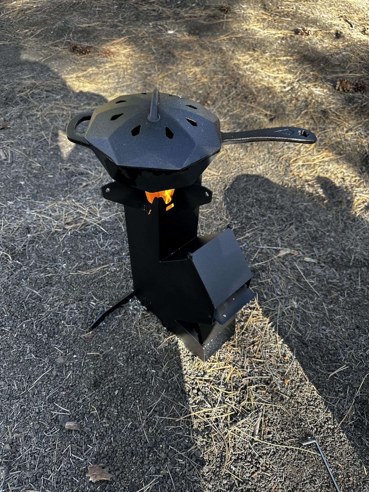 Rocket Stove for Cooking Portable Wood Burning Wood Fire Camping Backyard Cooking Outdoor Events BBQ Comes with Storage Bag customer photo 2