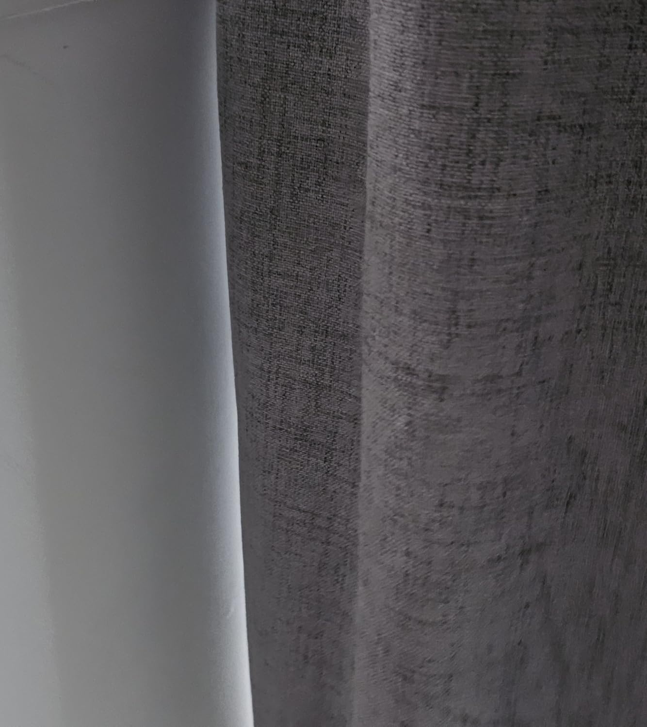 Joydeco 100% Blackout Curtains for Bedroom - Nature Linen 84 Inch Long Light Blocking 2 Panels Set, Rod Pocket & Back Tabs Living Room Drapes, Thermal Insulated Room Darkening Window Curtains customer photo 2