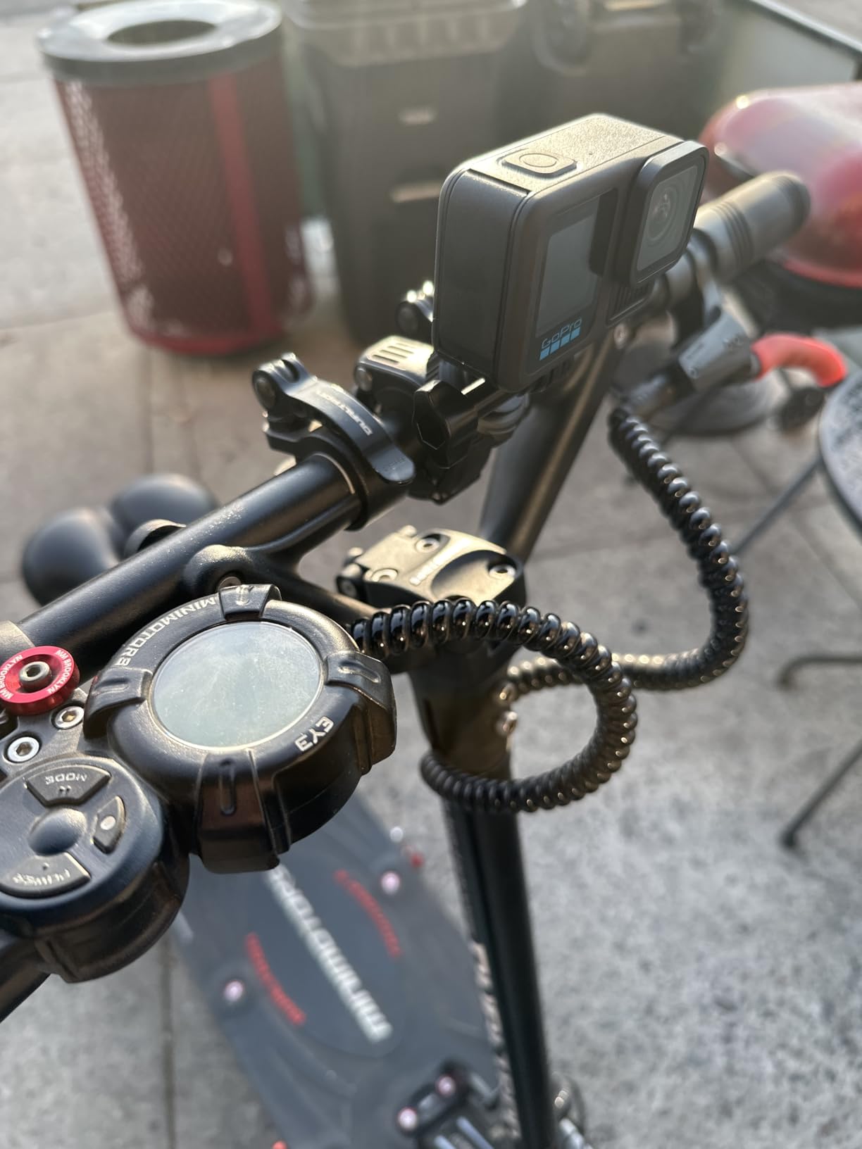 Handlebar Bike Pole Mount Motorcycle Clamp Mount Compatible with GoPro Hero 13 12 11 10 9 8 7 6 5 Session DJI Action Cameras - 360 Degree Rotation customer photo 1