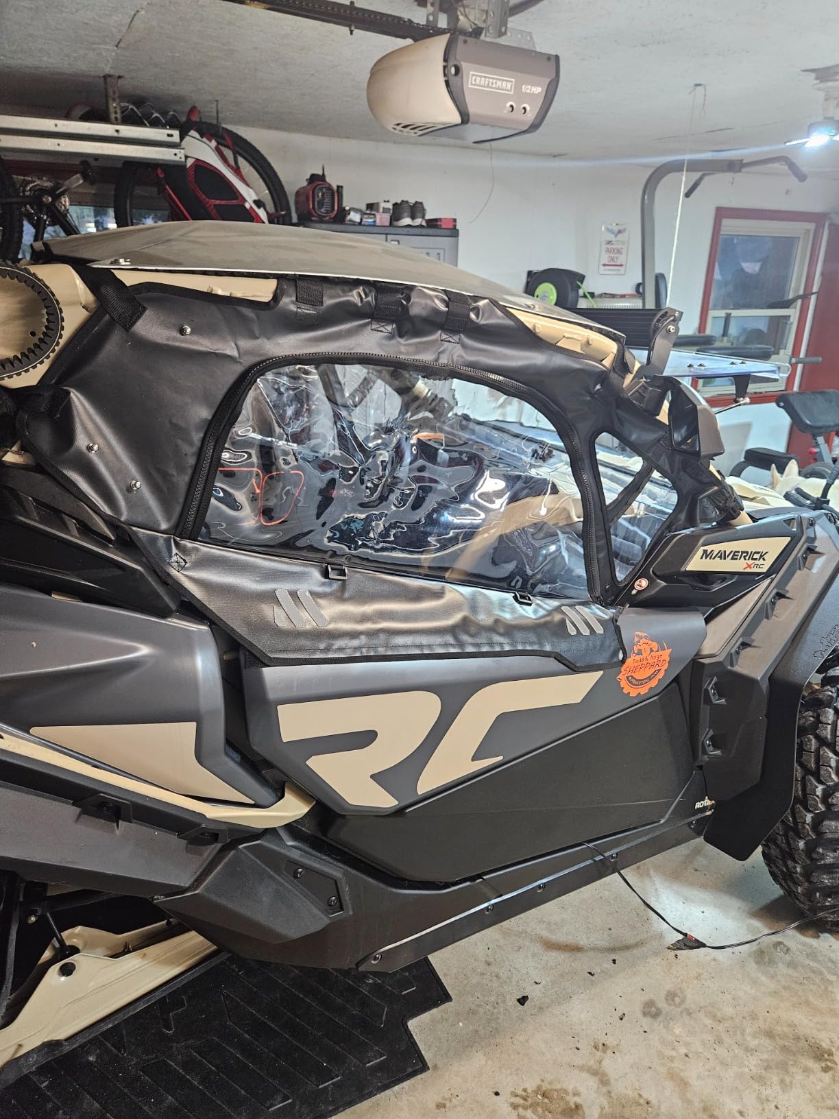 UTV Black Soft Upper Door Enclosure Set For Compatible With Can Am Maverick X3 2-Seat 2017-2023 customer photo 1