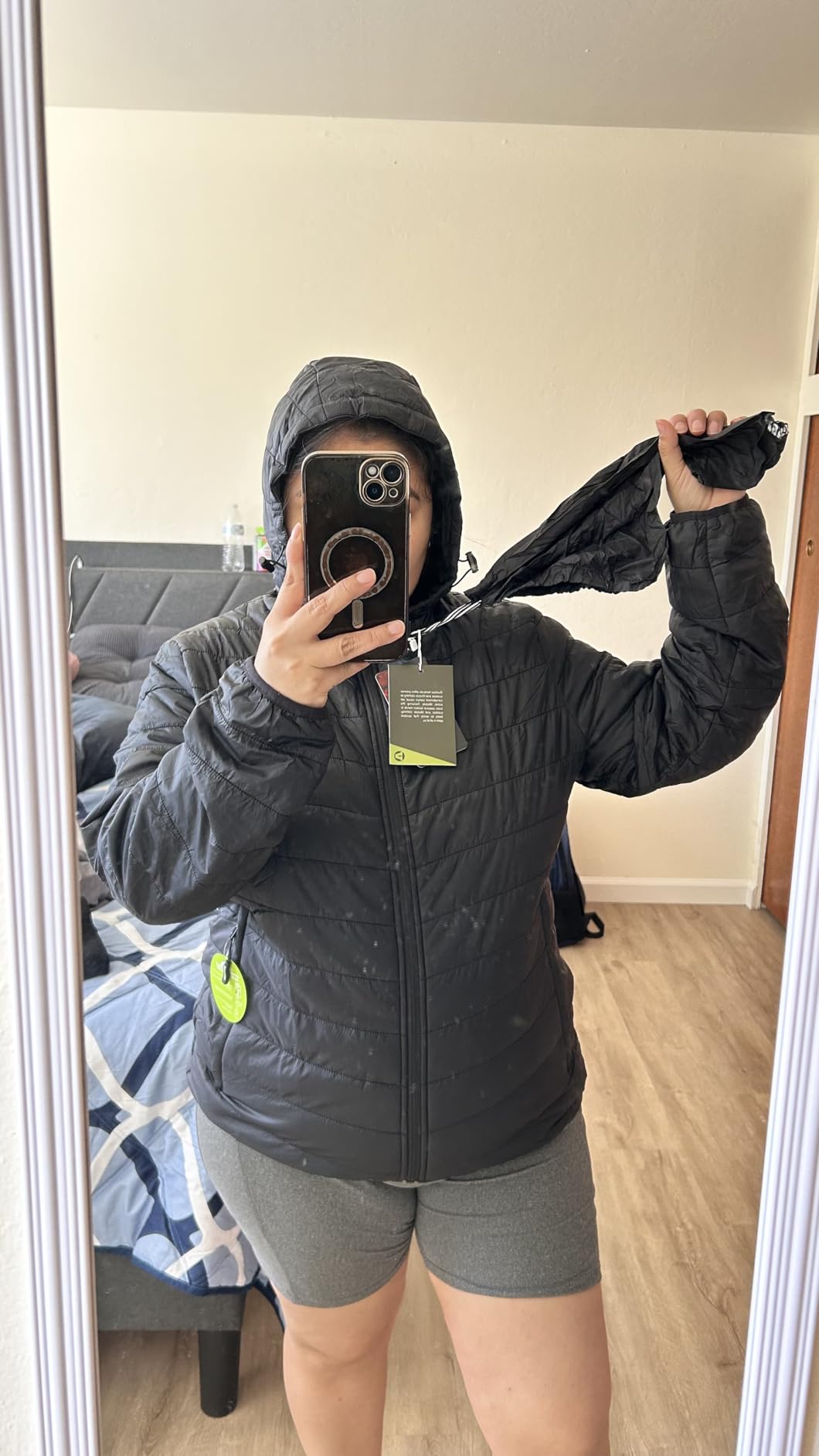 TACVASEN Women's Packable Lightweight Full-Zip Puffer Jacket with Hood Quilted Winter Coat customer photo 1