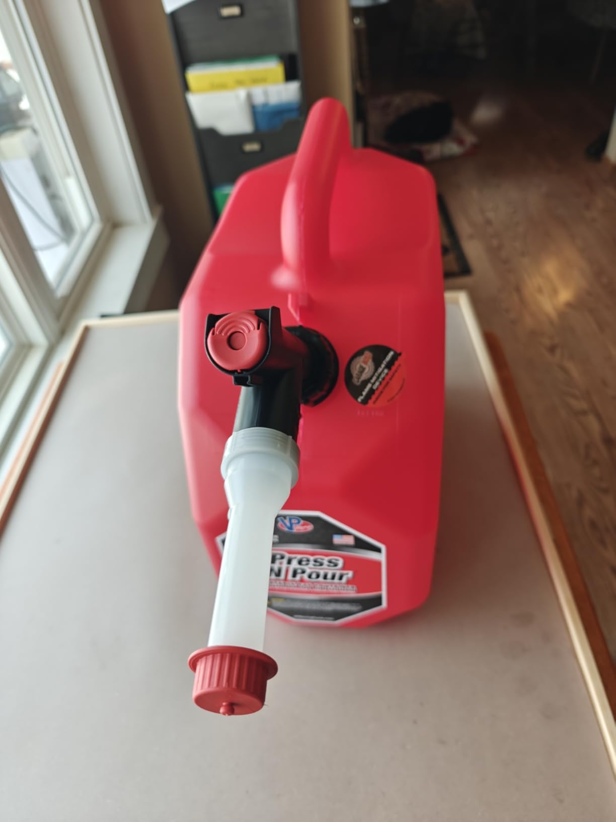 VP Racing 3839 Press 'N Pour Gas Can Red, 5.5 Gallon - 1 Pack customer photo 2