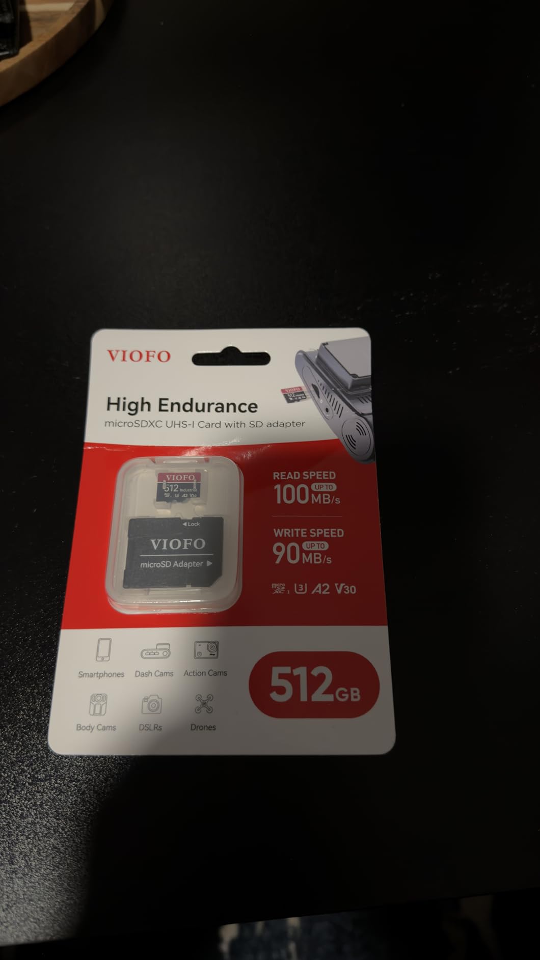 VIOFO 256GB Industrial Grade microSD Card, U3 A2 V30 High Speed Memory Card with Adapter, Support Ultra HD 4K Video Recording customer photo 1
