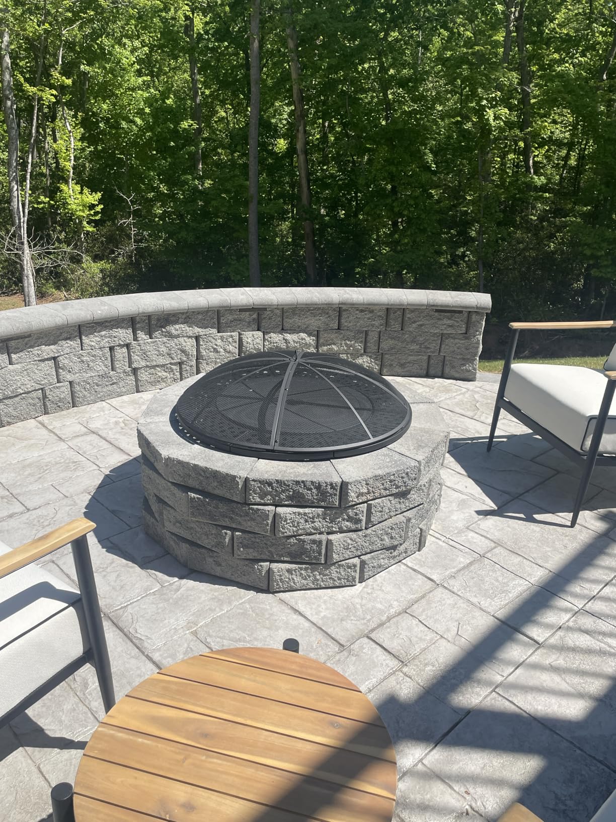 OutVue 36 Inch Fire Pit with 2 Grills, Wood Burning Fire Pits for Outside with Lid, Poker and Round Waterproof Cover, BBQ & Outdoor Firepit & Round Metal Table 3 in 1 for Patio, Picnic, Party customer photo 1